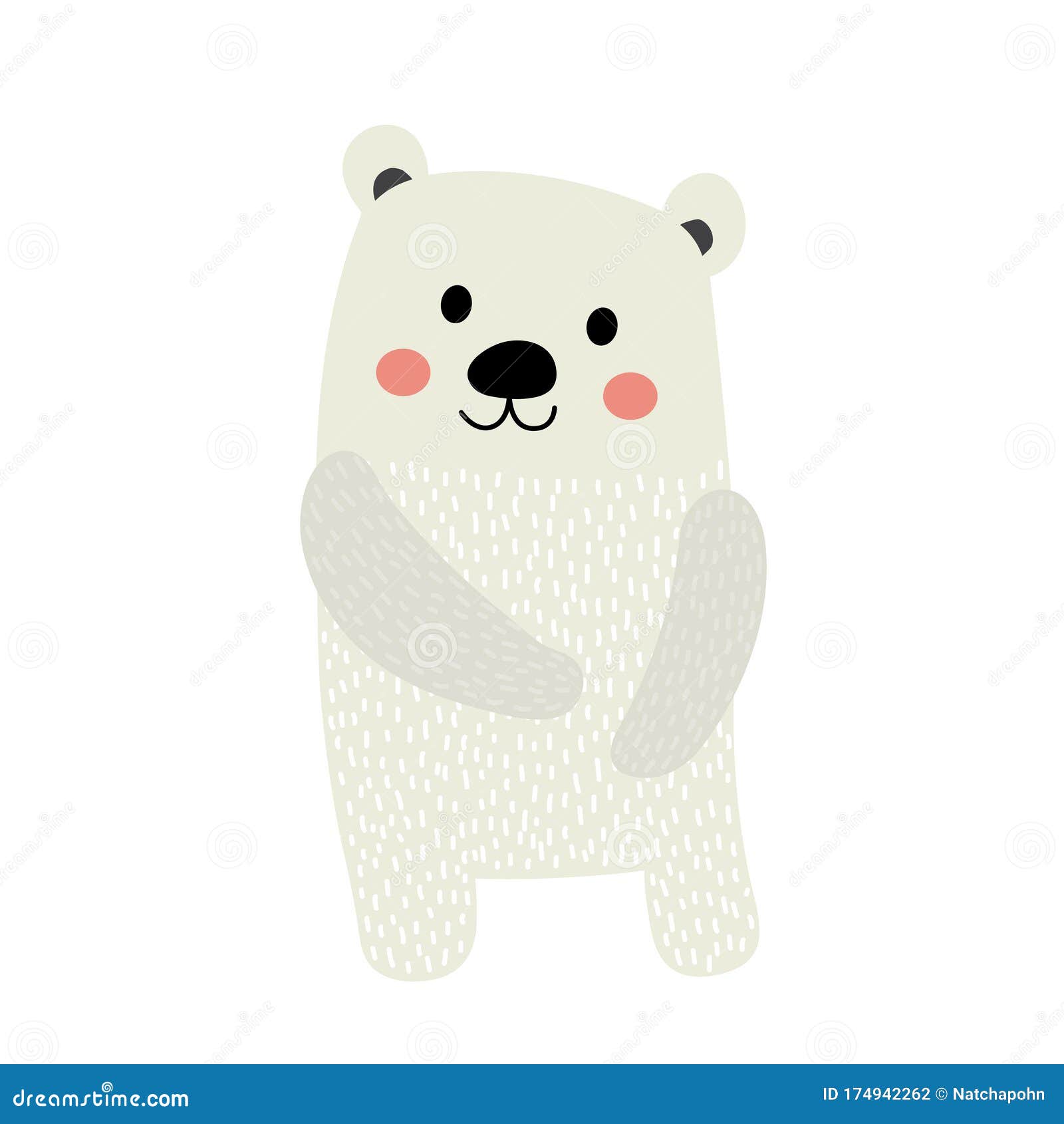 Oso Polar Animal Dibujos Animados Personaje Vector Ilustración Ilustración  del Vector - Ilustración de peludo, aislado: 174942262