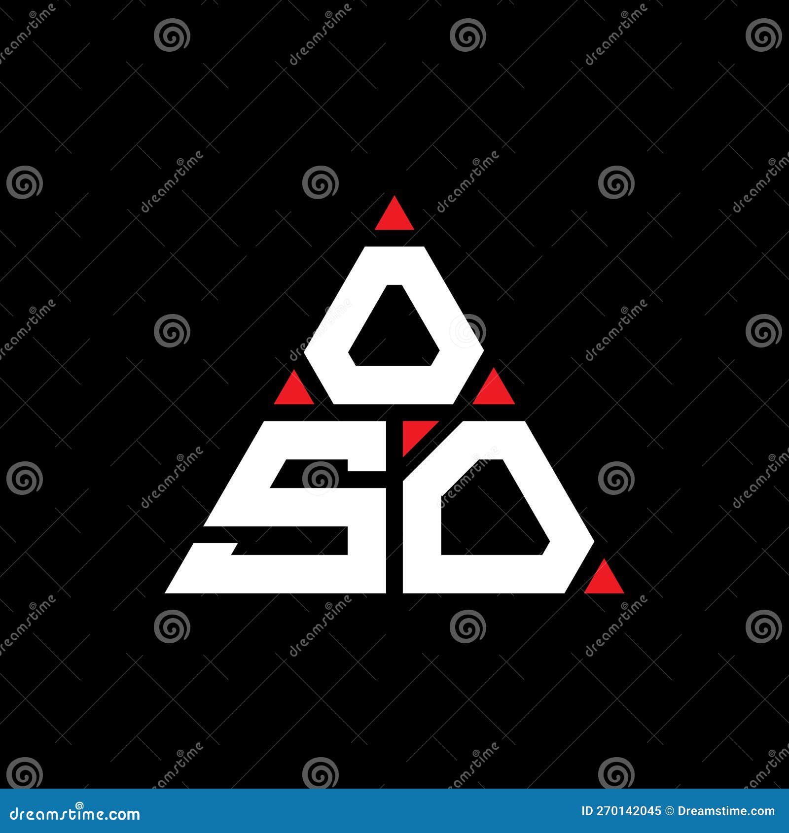 oso triangle letter logo  with triangle . oso triangle logo  monogram. oso triangle  logo template with red