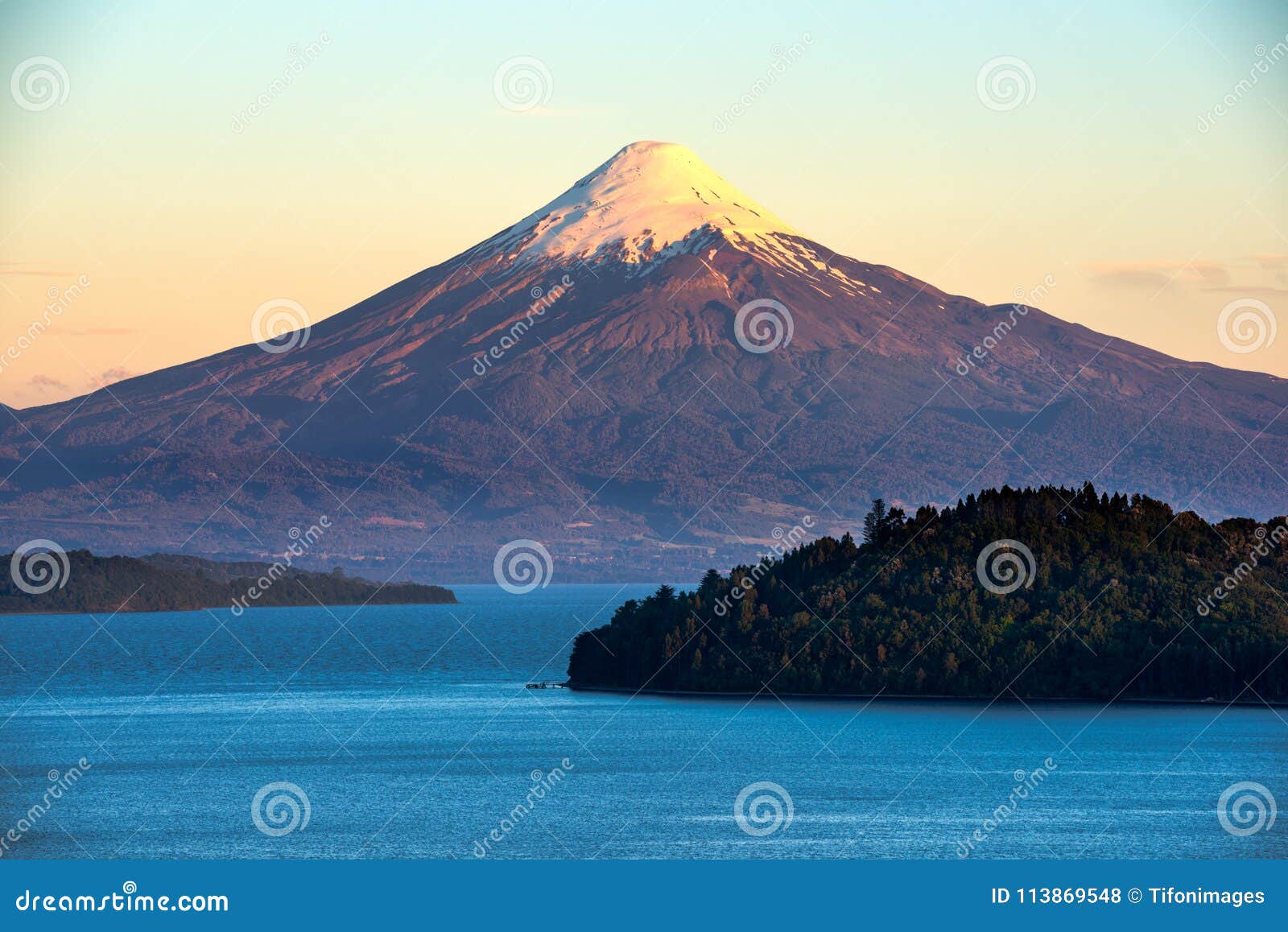 osorno volcano and lake llanquihue