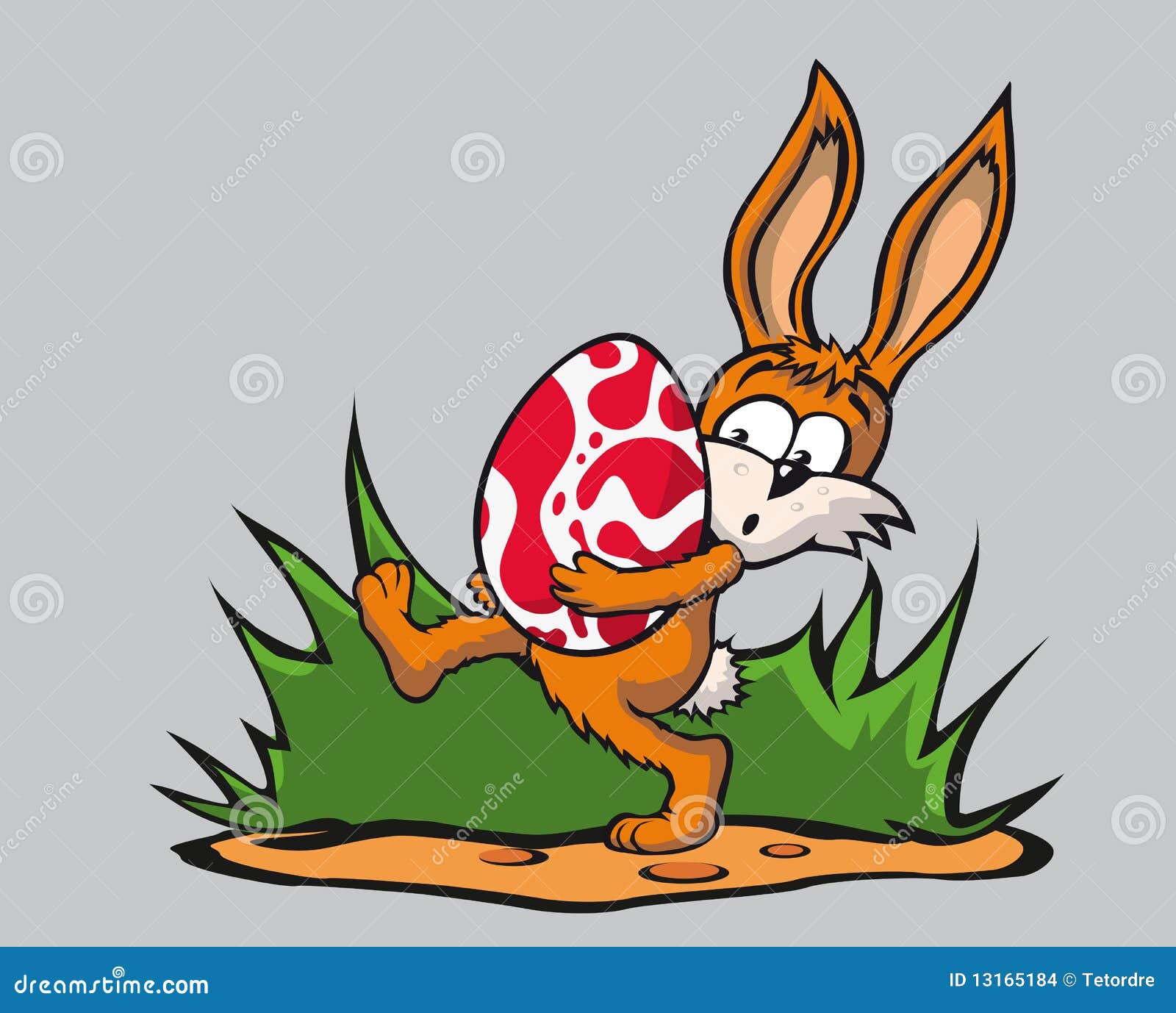 Osterhase mit Osterei stock abbildung. Bild von jahreszeit - 13165184