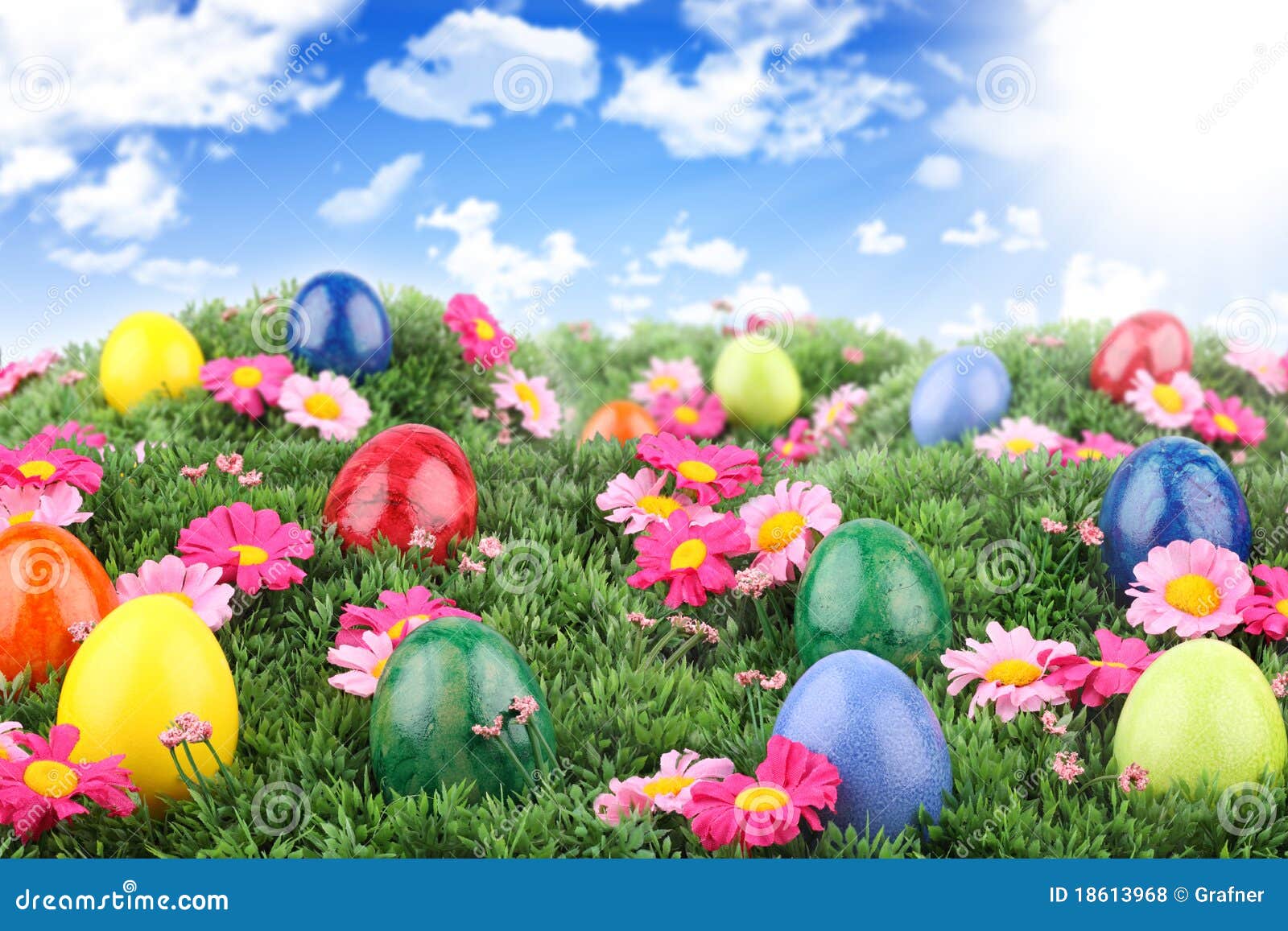 Ostern-Wiese 2 stockfoto. Bild von sonnenstrahl, rosa - 18613968