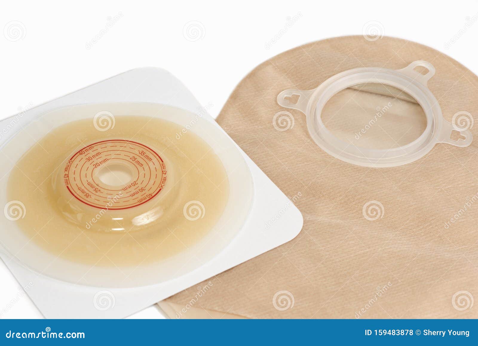Ostomy Bag And Wafer Stock Photography 159483878