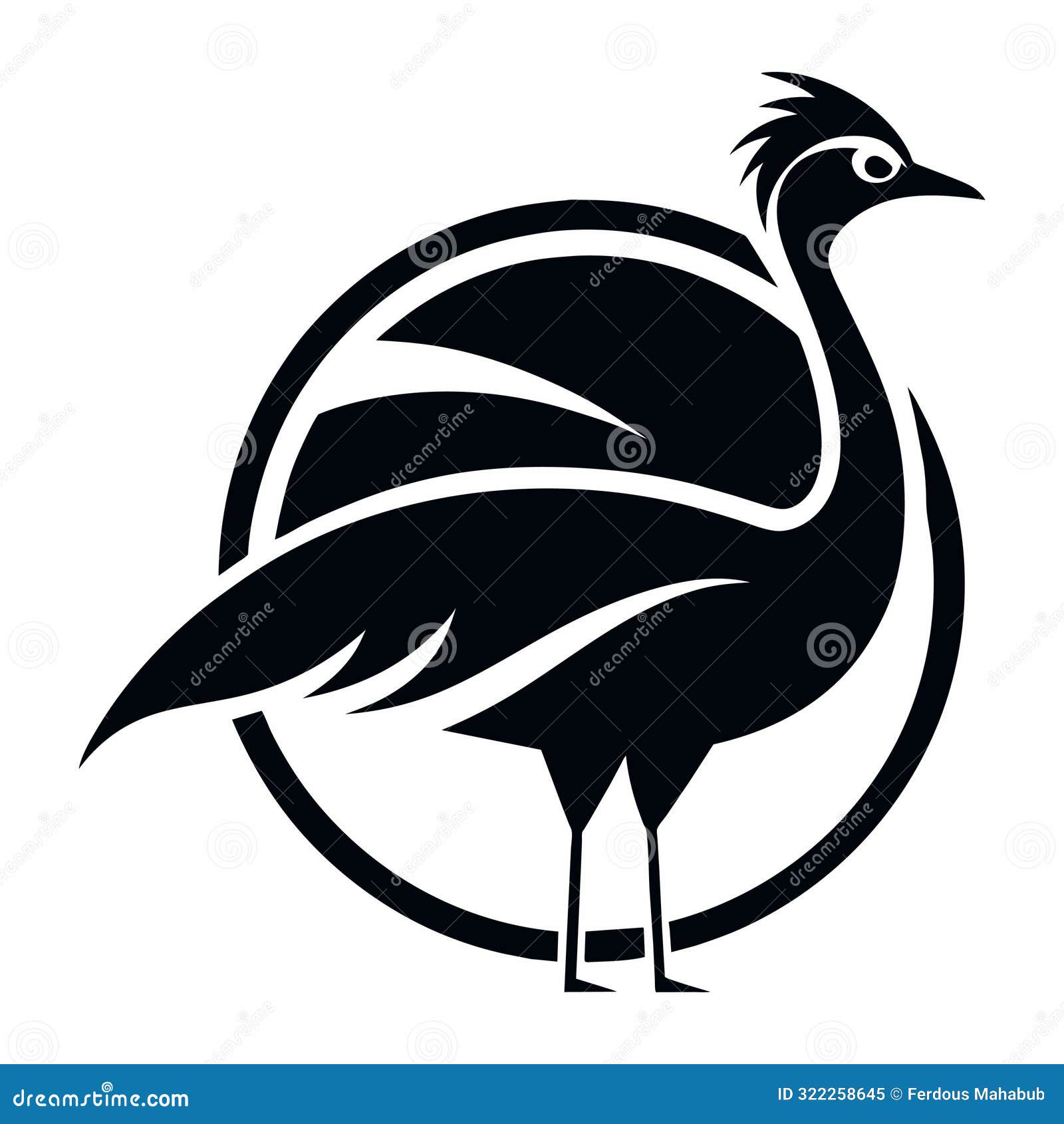 ostrich or emu farms   on white - 