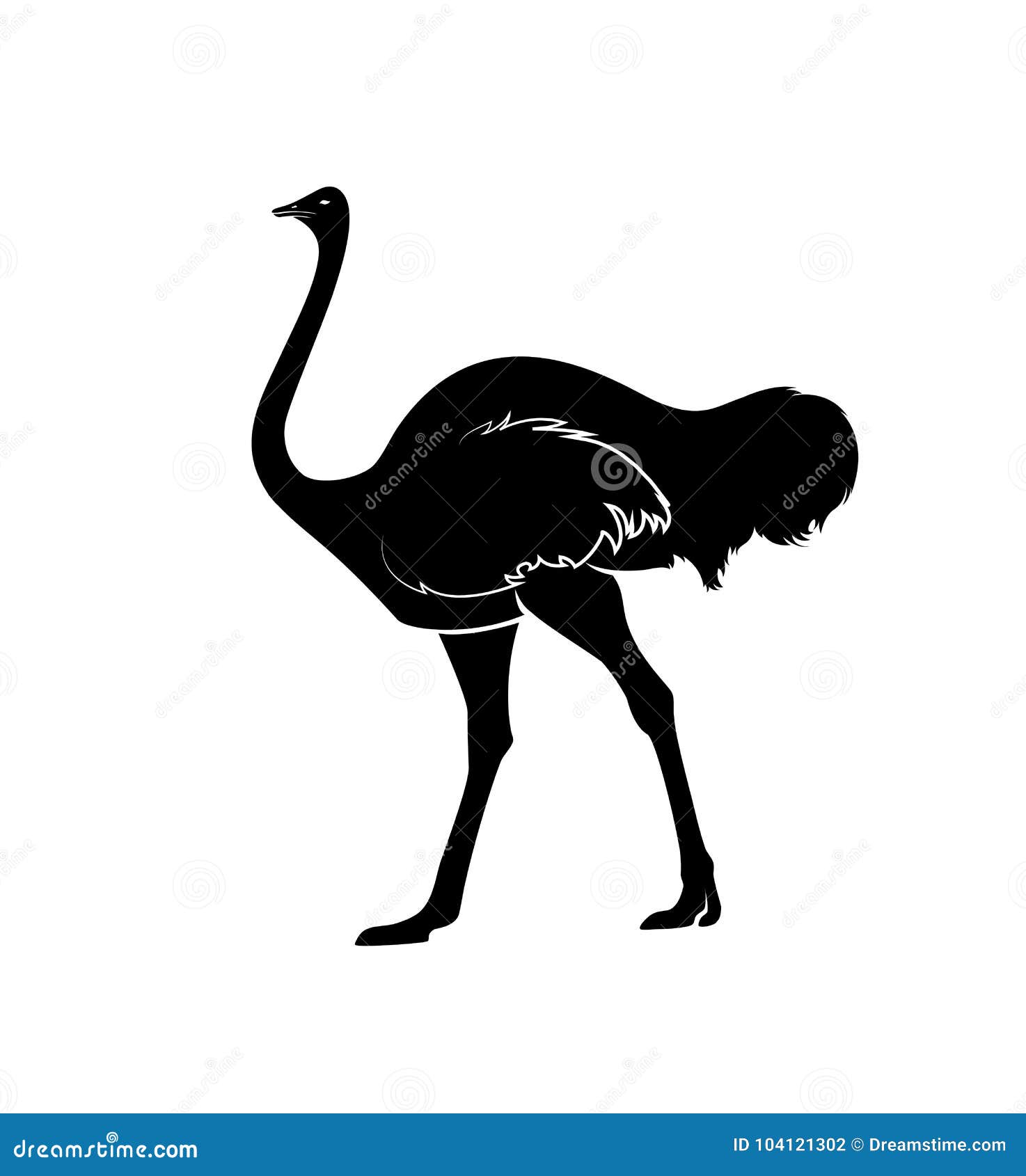 Download Ostrich Silhouette Vector stock vector. Illustration of ...