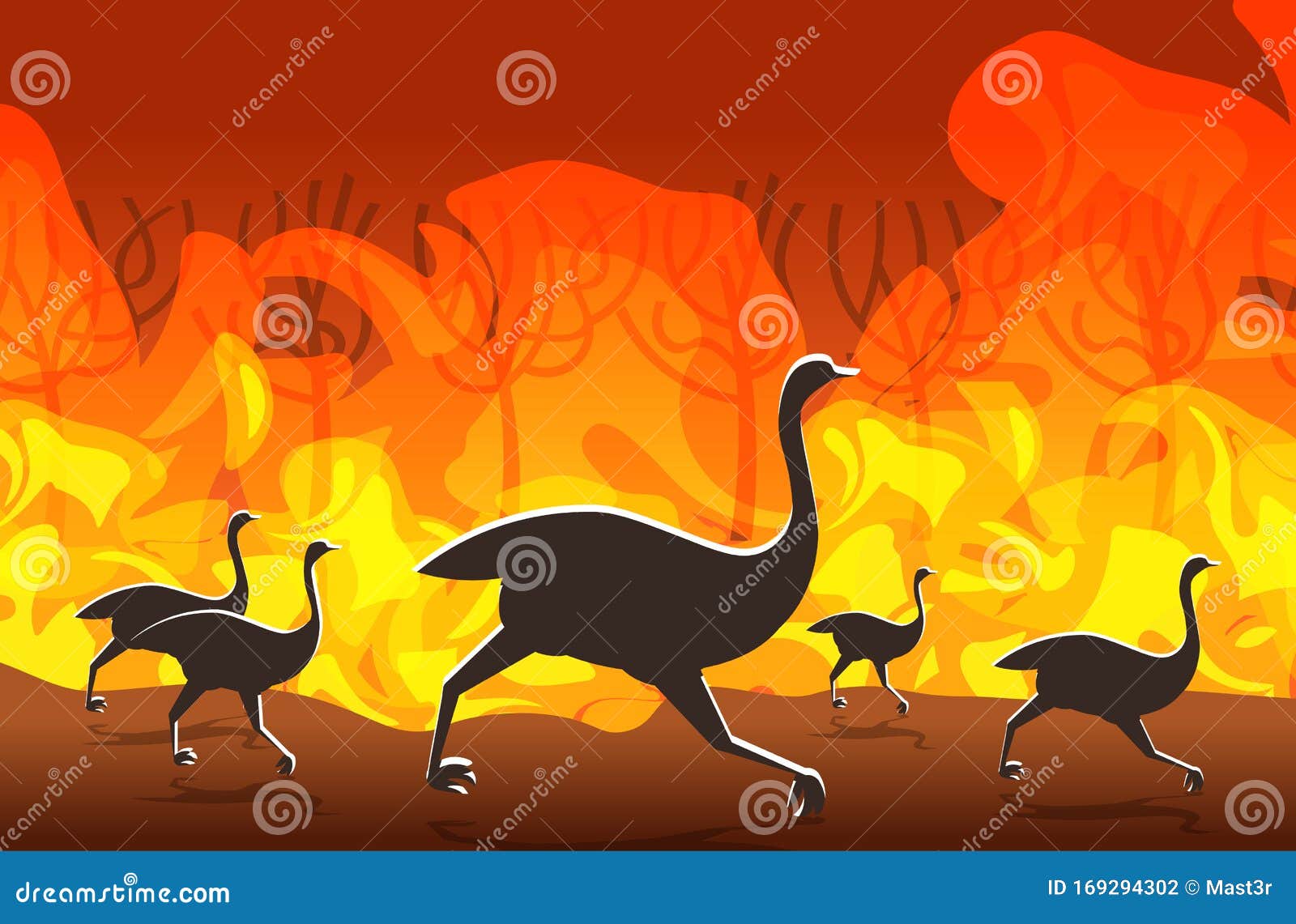 Ostriches Running from Forest Fires in Australia Animals Dying in Wildfire Bushfire Burning Trees Natural Disaster Stock Vector - Illustration of dangerous, fire: 169294302 Ostriches Running from Forest Fires in Australia Animals Dying in Wildfire Bushfire Burning Trees Natural Disaster Stock Vector - Illustration of dangerous, fire: 169294302