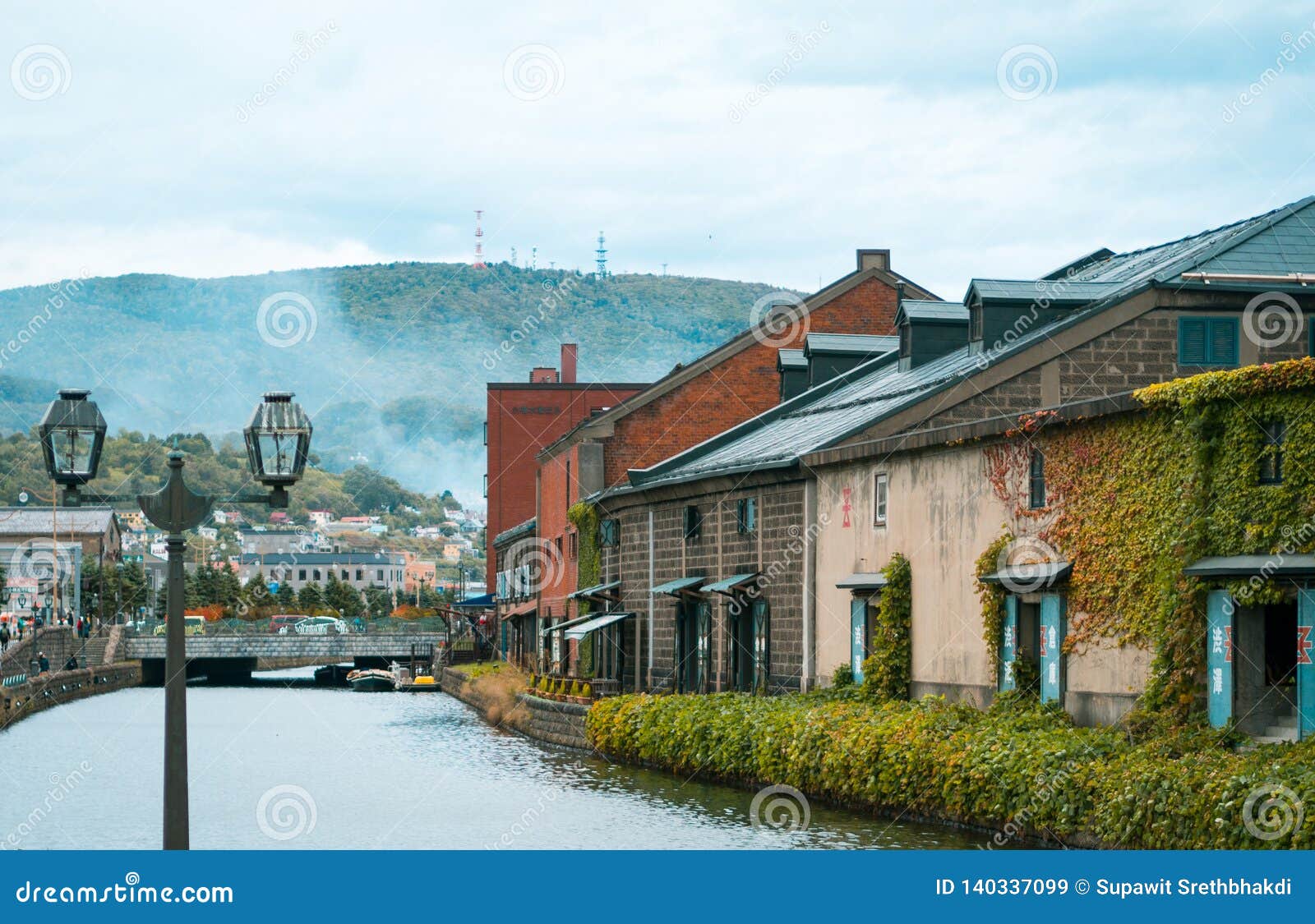 otaru canal otaru unga a central part of the city`s busy port.