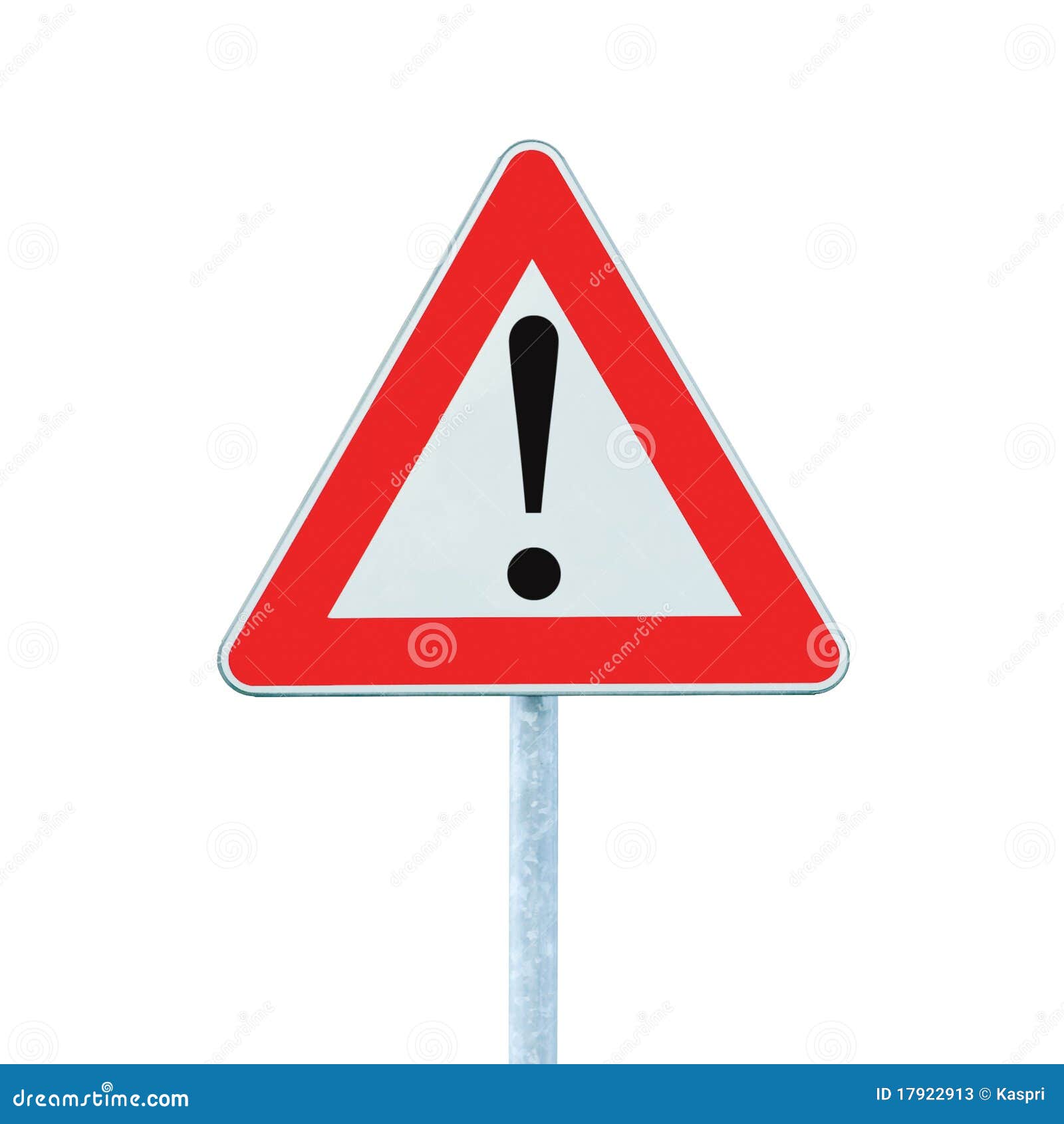 other danger ahead warning road sign pole 