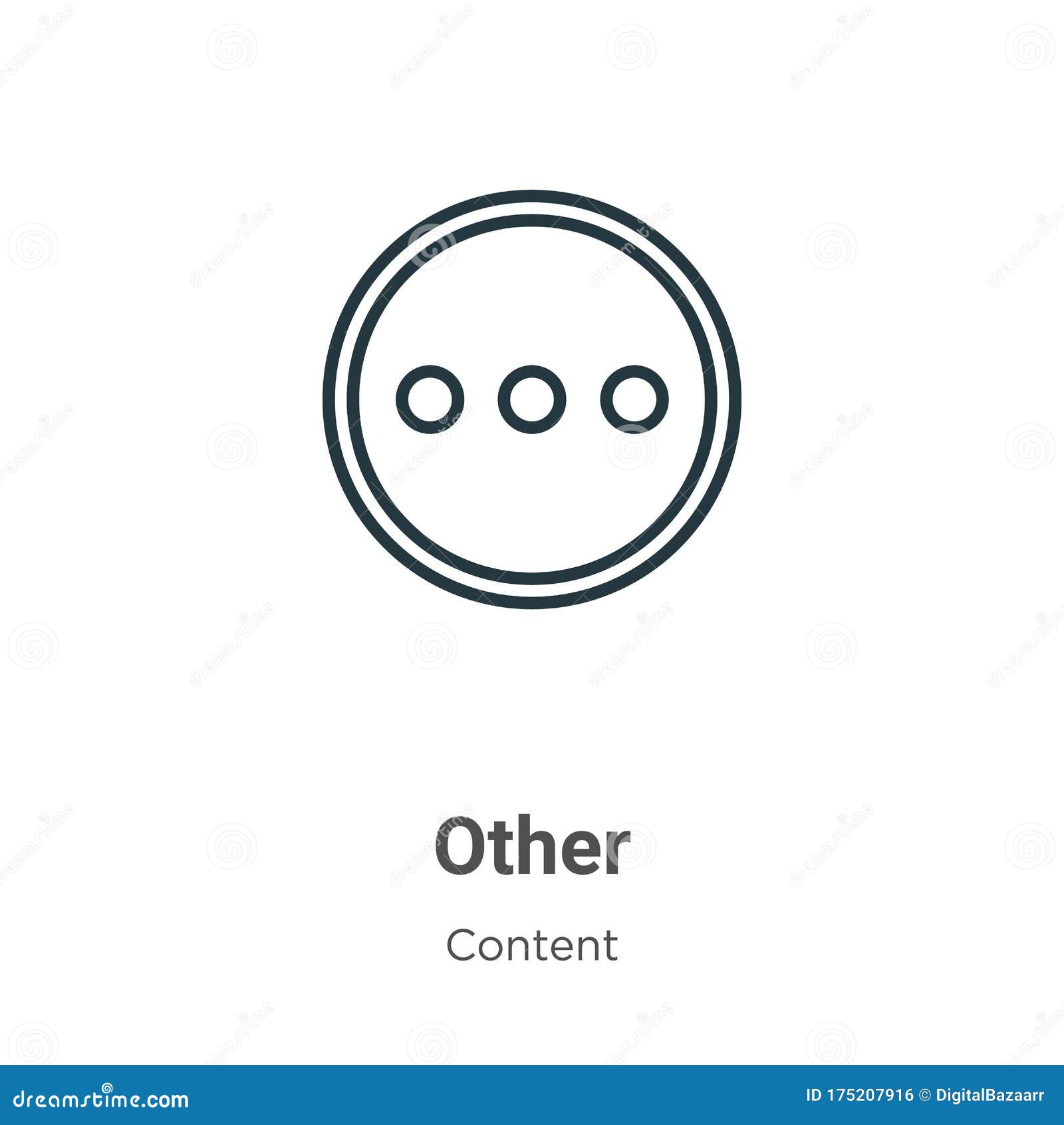 other outline  icon. thin line black other icon, flat  simple   from editable content concept