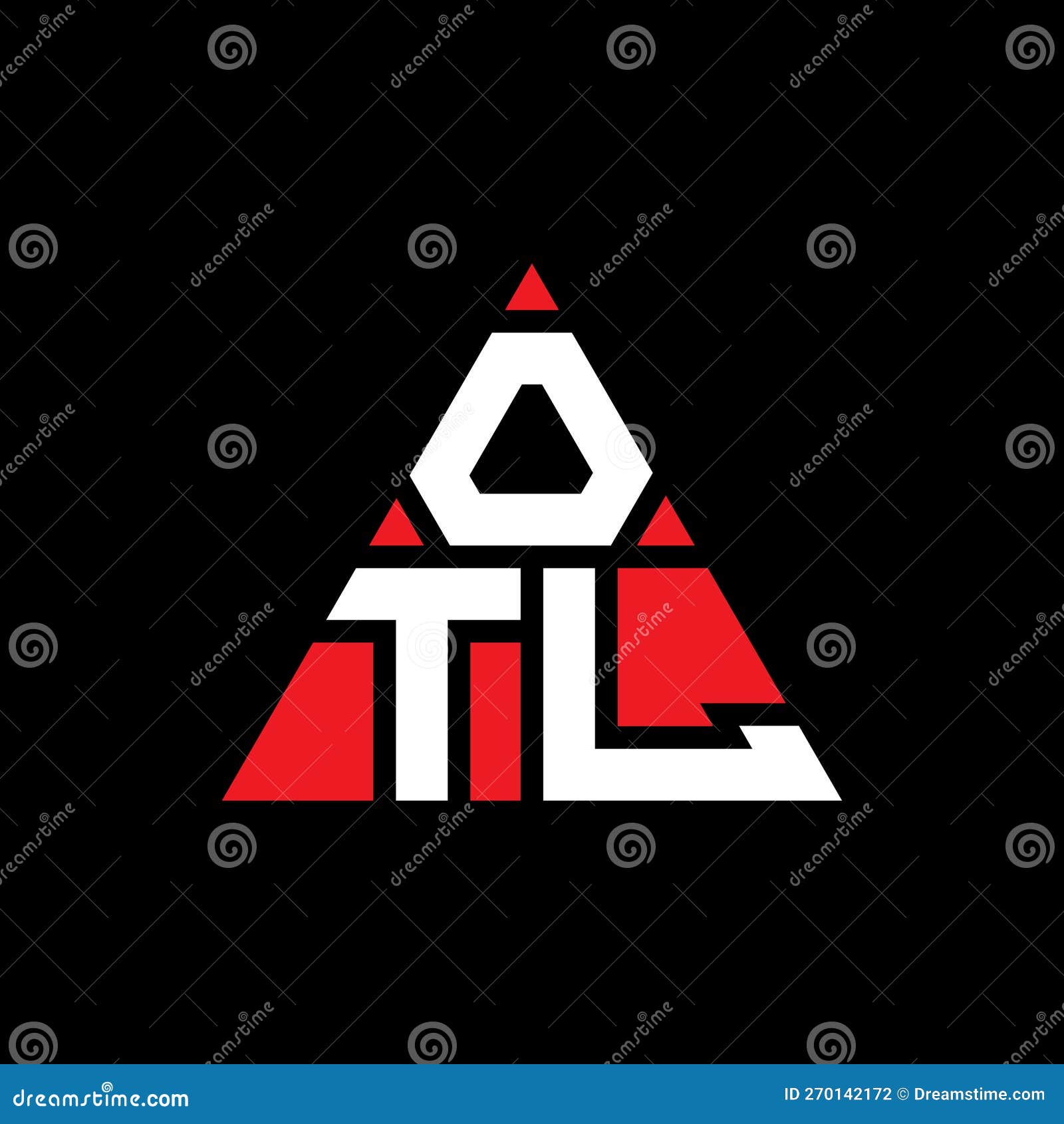 otl triangle letter logo  with triangle . otl triangle logo  monogram. otl triangle  logo template with red