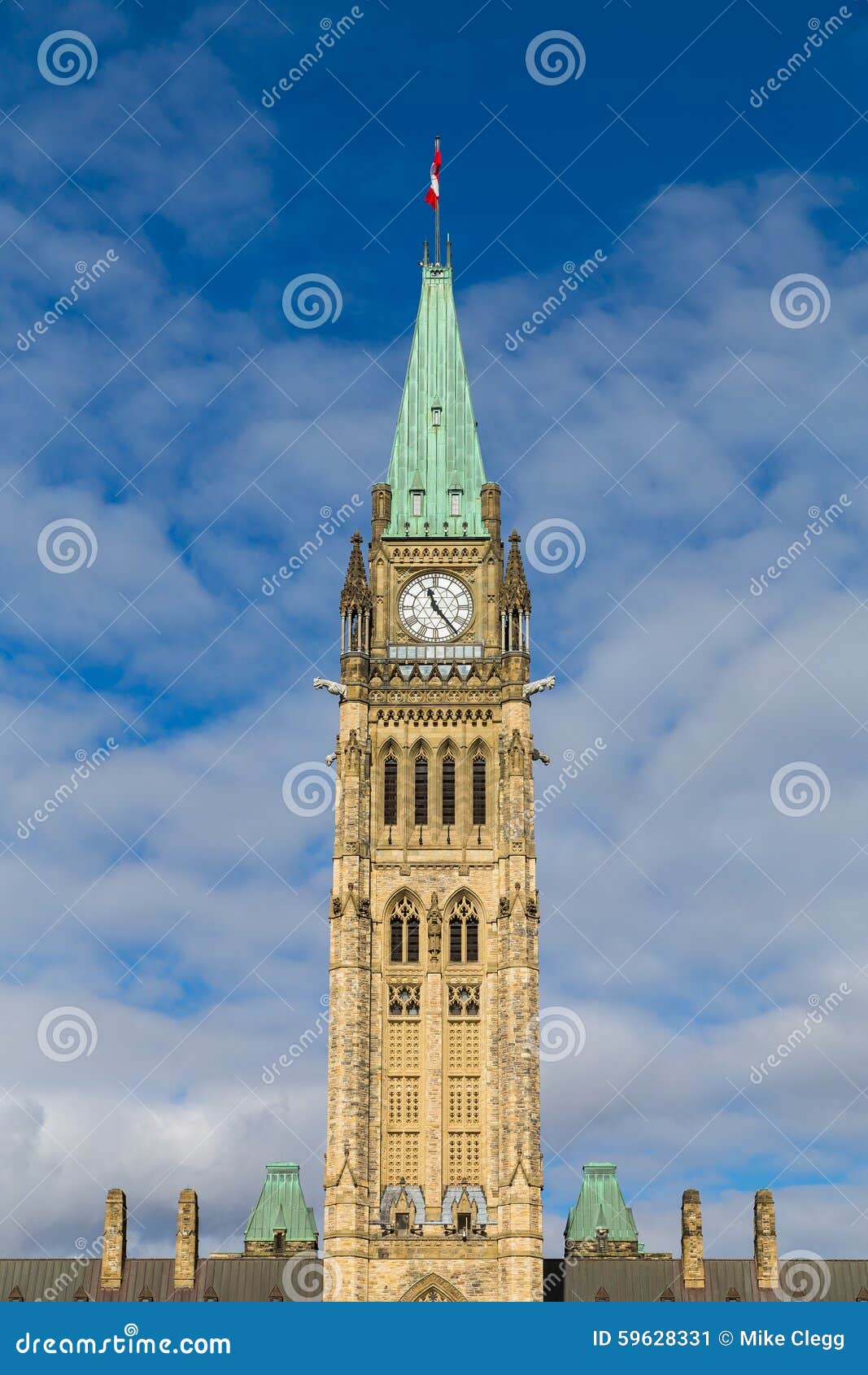 Ottawa Parliament Clock Tower Stock Image Image of parliament