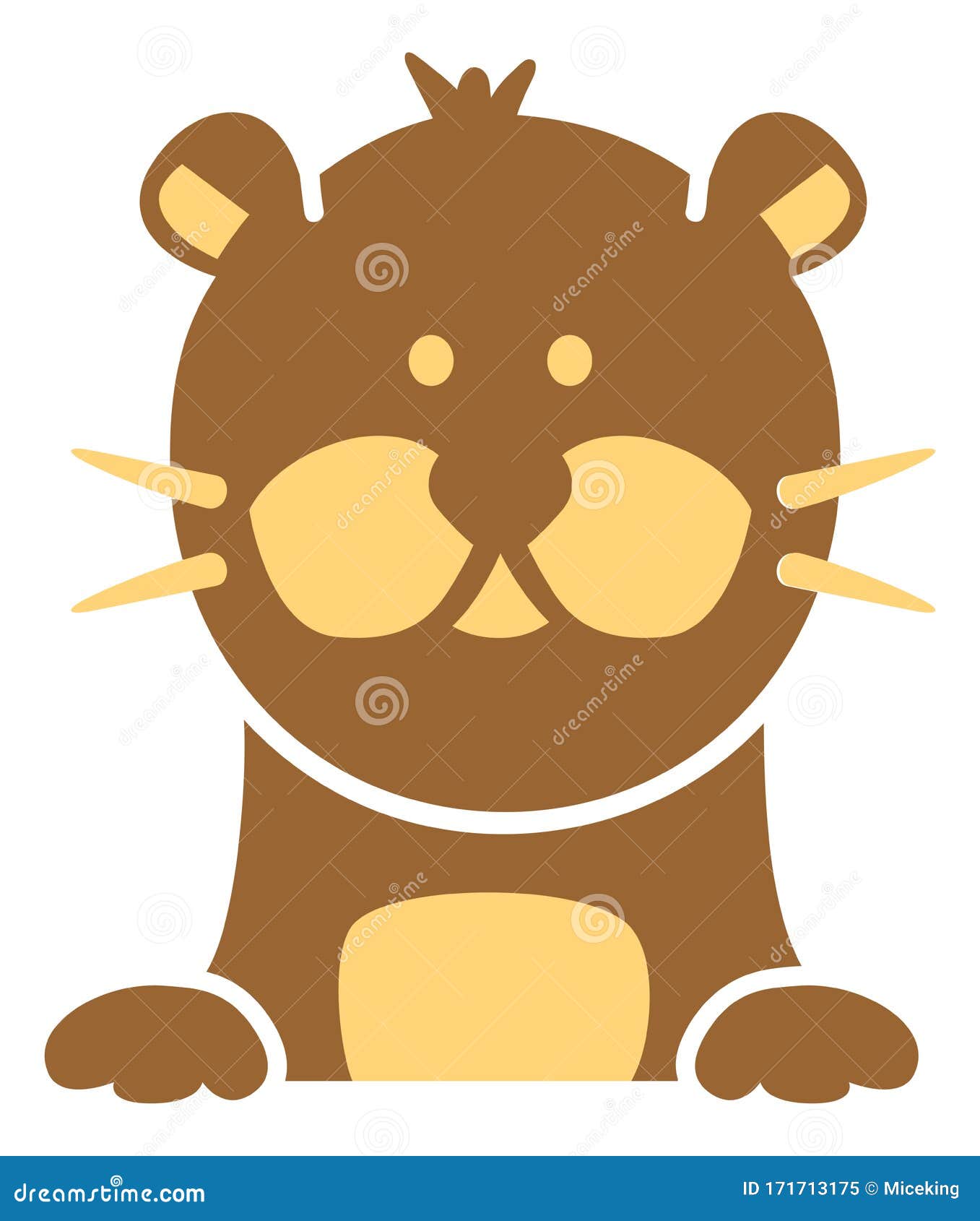 Otter head standing stock vector. Illustration of pictogram 171713175