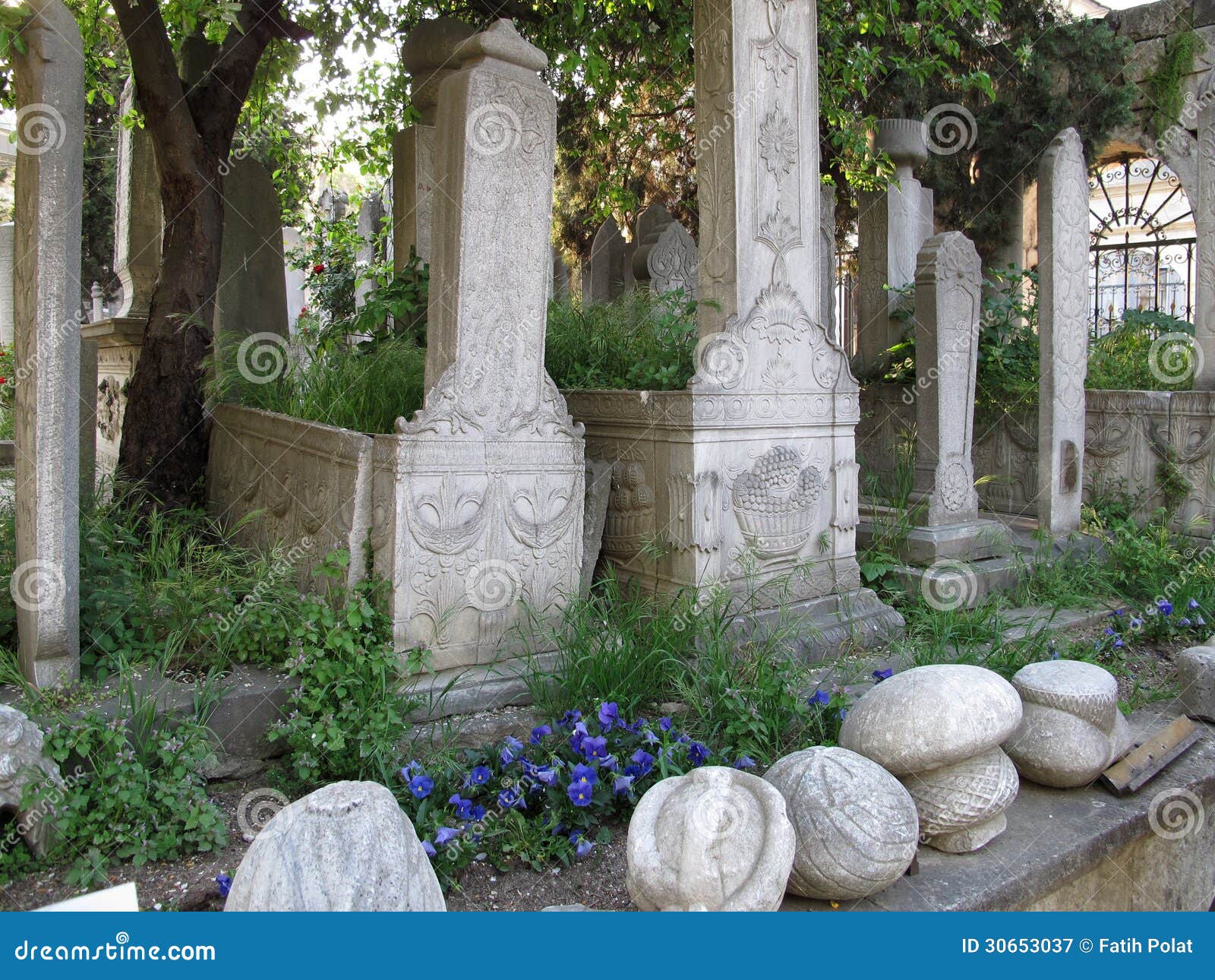 ottoman cemetery in eyup, istanbul.