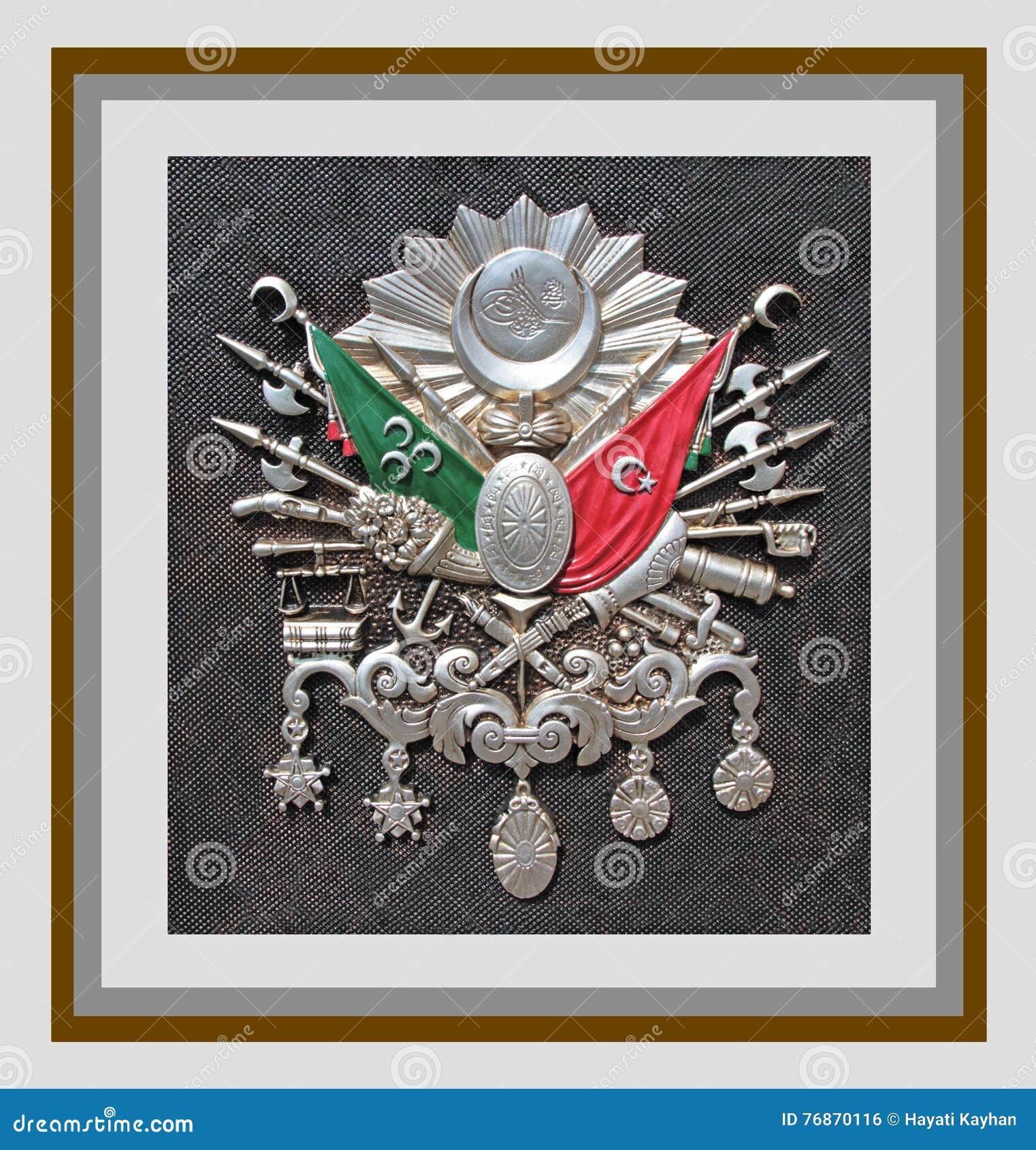 Ottoman Empire Emblem stock photo. Image of antique, metal - 76870116