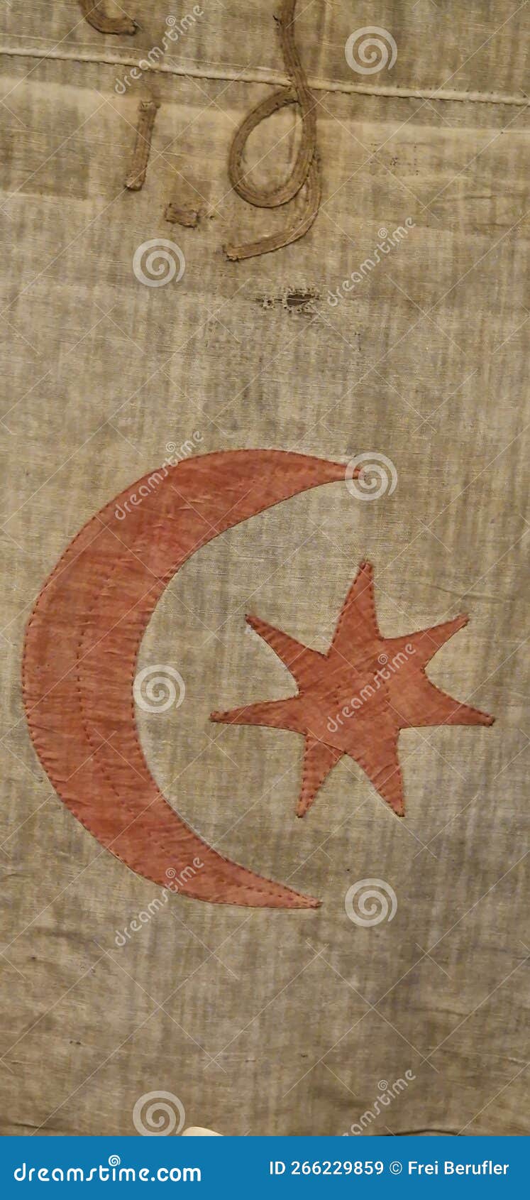 Ottoman Flag Which Passed To the Austrians in 1683 Stock Image Image of grunge, design 266229859