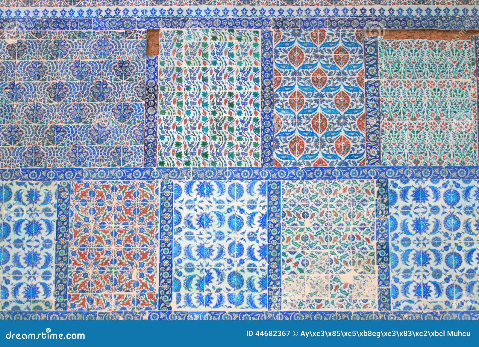 Ottoman Wall Tiles stock image. Image of curves, islam 44682367
