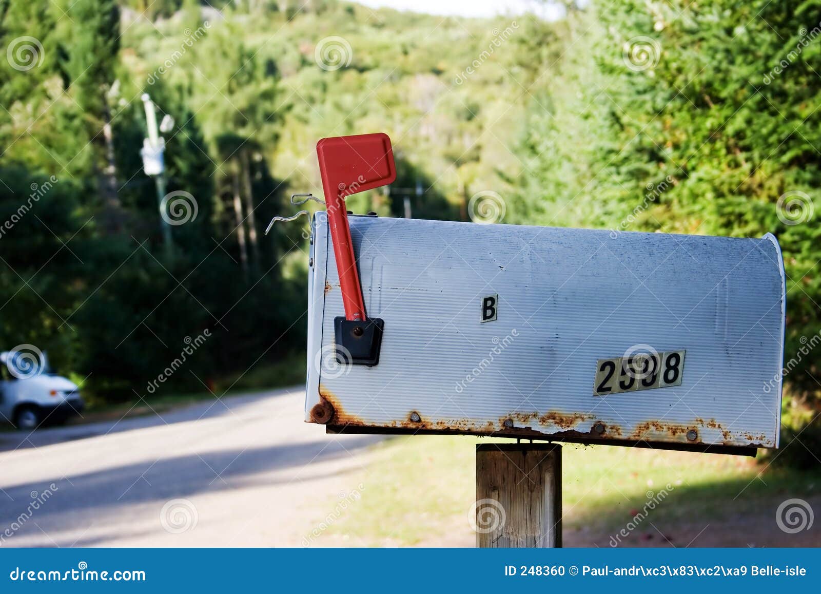 ZuidAmerika Veeg Malen Oude brievenbus stock foto. Image of vlag, pakketten, geleverd - 248360