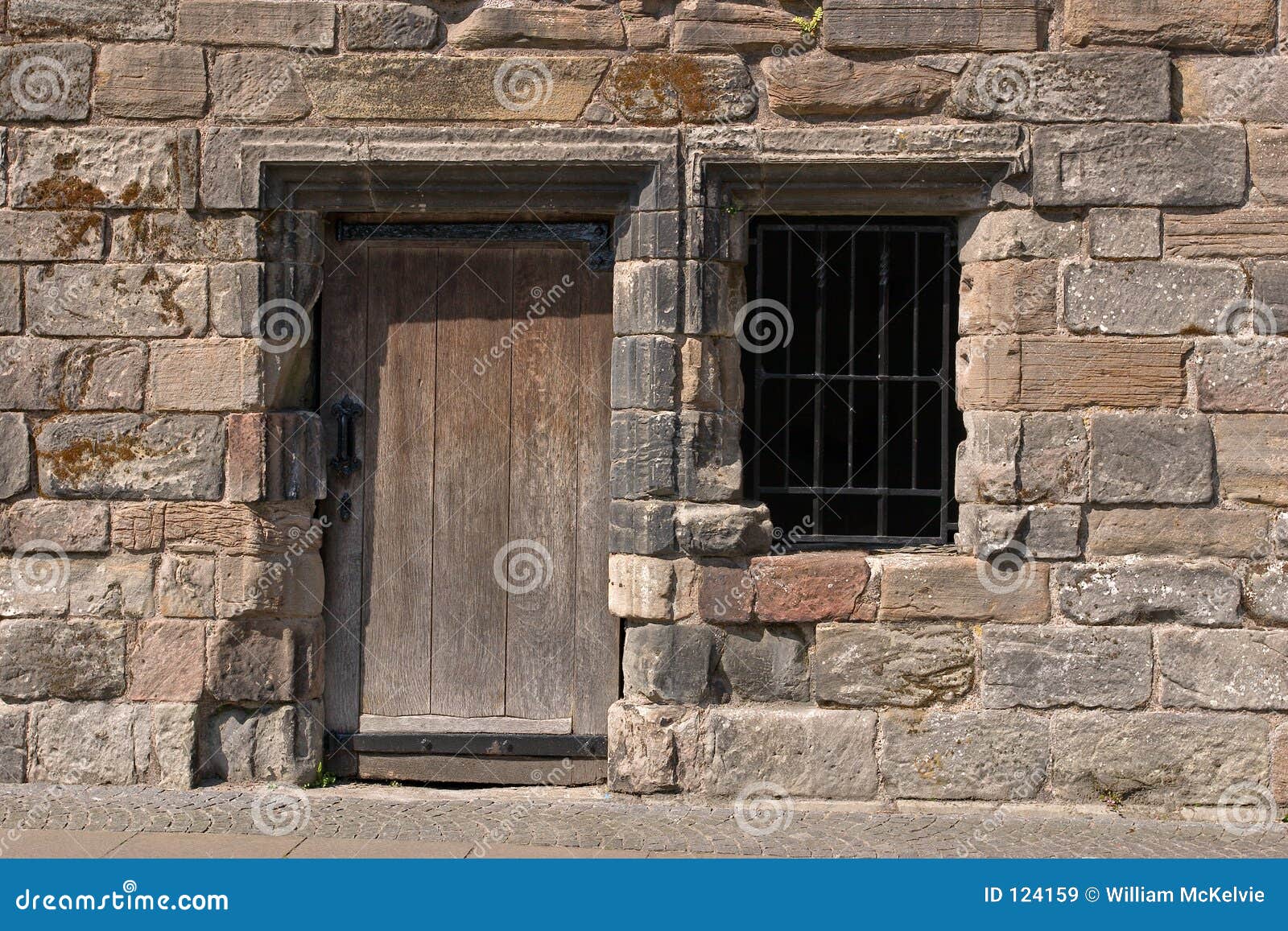 Oude Deur andWwindow. Oud deur en venster in de Stad van Stirling, Schotland