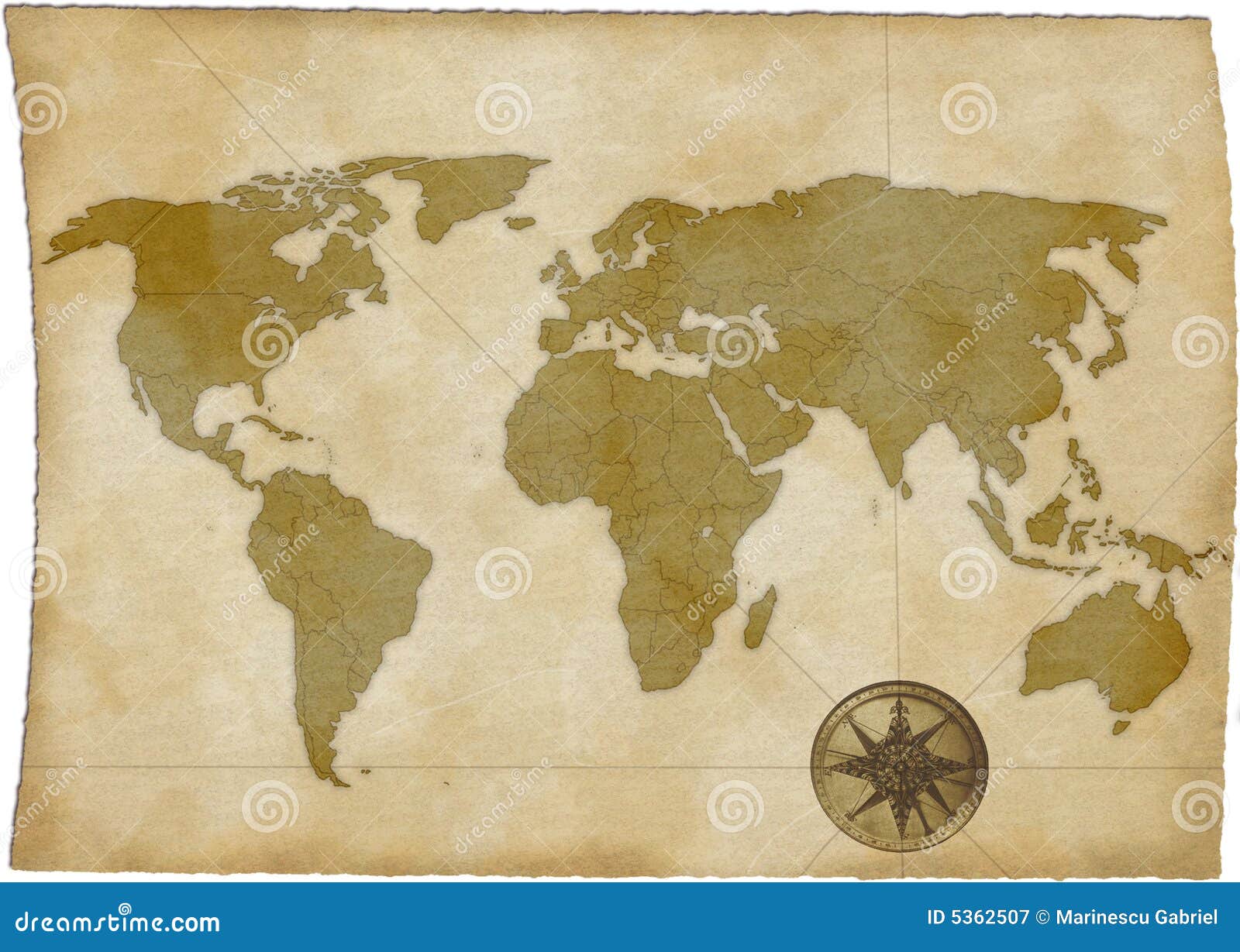 negeren hobby behandeling Oude wereldkaart stock illustratie. Illustration of kaart - 5362507