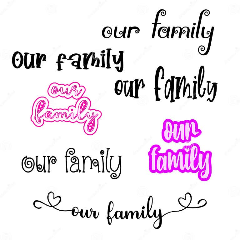 Our Family Calligraphy Hand Lettering Text To Inscription For A our-family-calligraphy-hand-lettering-text-to-inscription-for-a