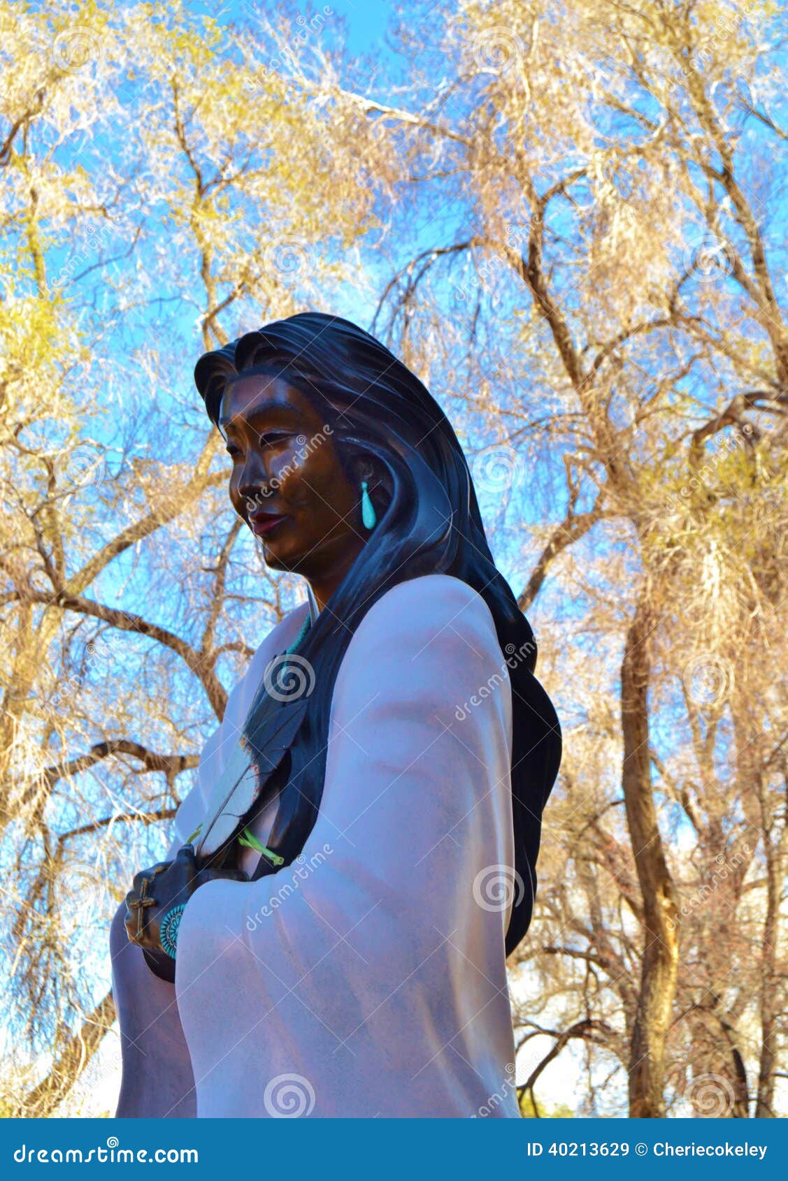 our lady of peace wooden statue, santa fe