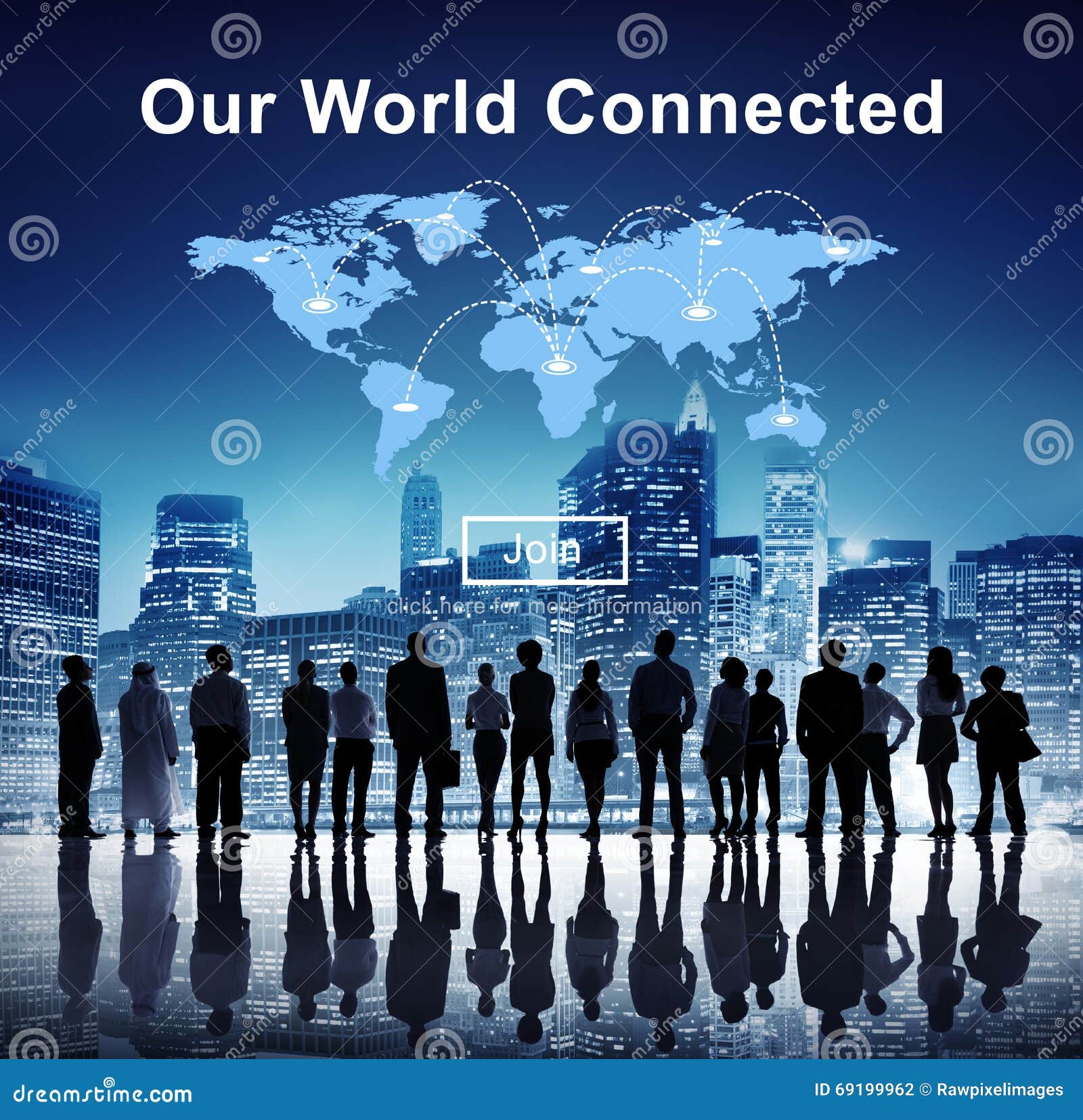 our world connected social networking interconnection concept
