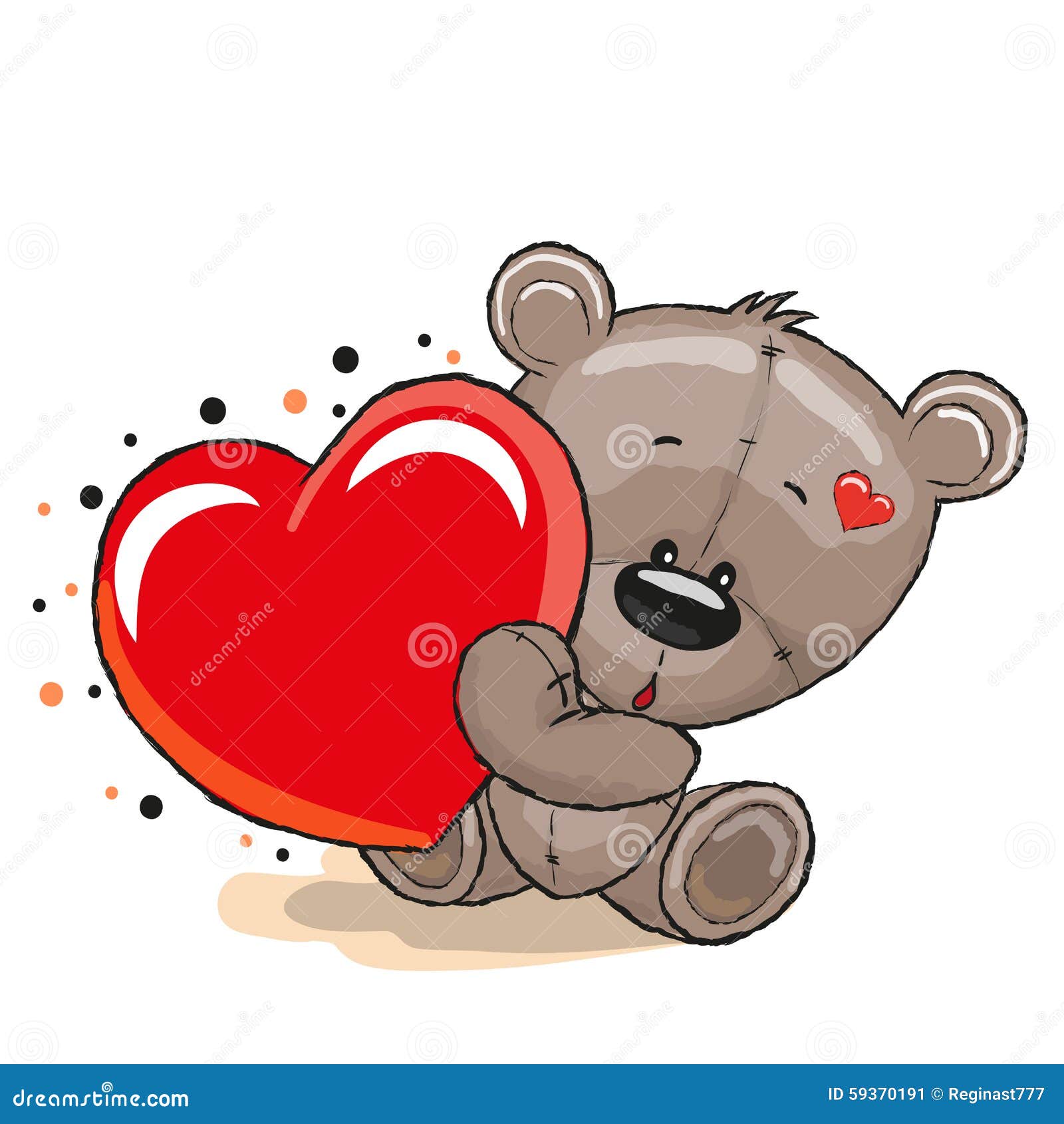 Ours Avec Le Coeur Illustration De Vecteur Illustration Du Lettre