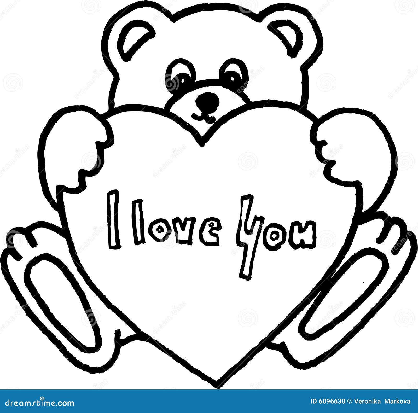 Ours De Nounours Avec Le Coeur Illustration Stock - Illustration du