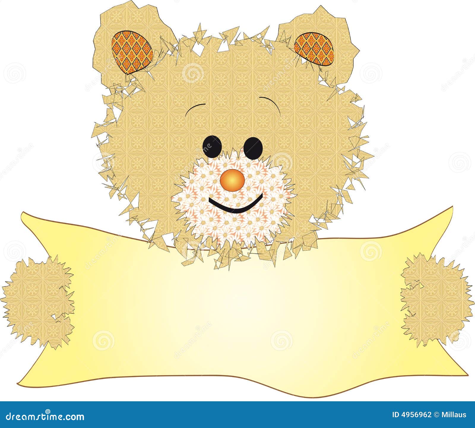 Illustration de vecteur d'ours de nounours avec le drapeau