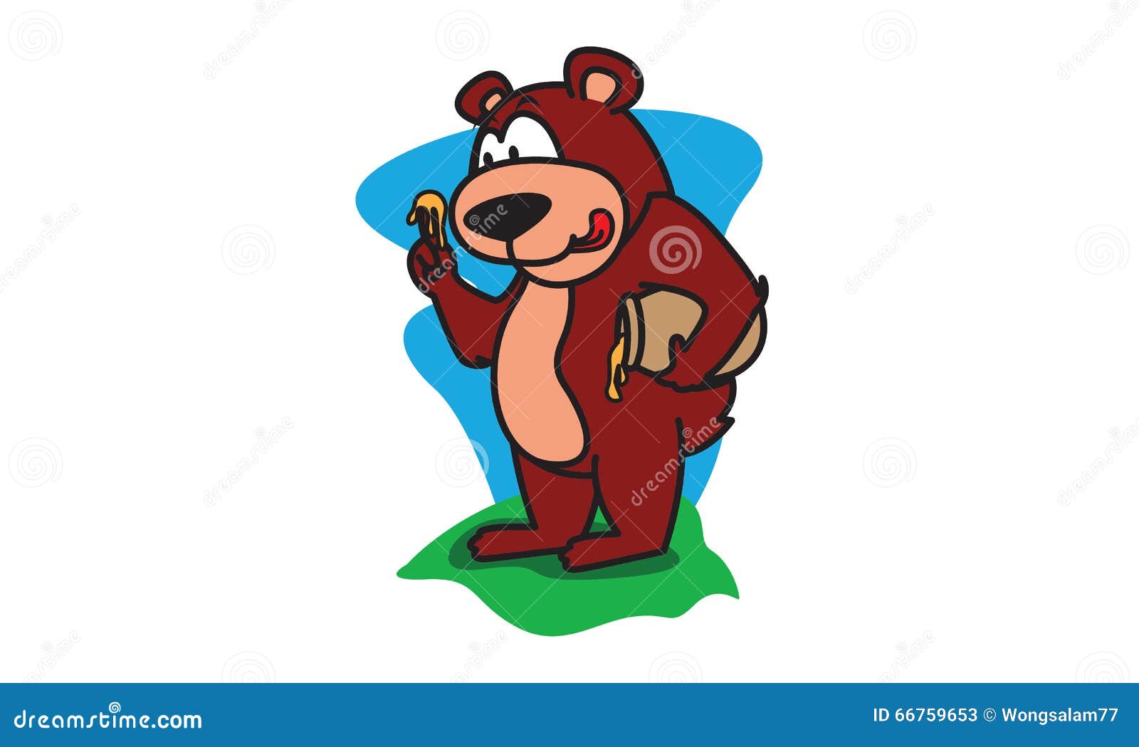 Ours Jaune Mangeant Du Miel Kawaii Drôle Doux Fou Sweatshirt