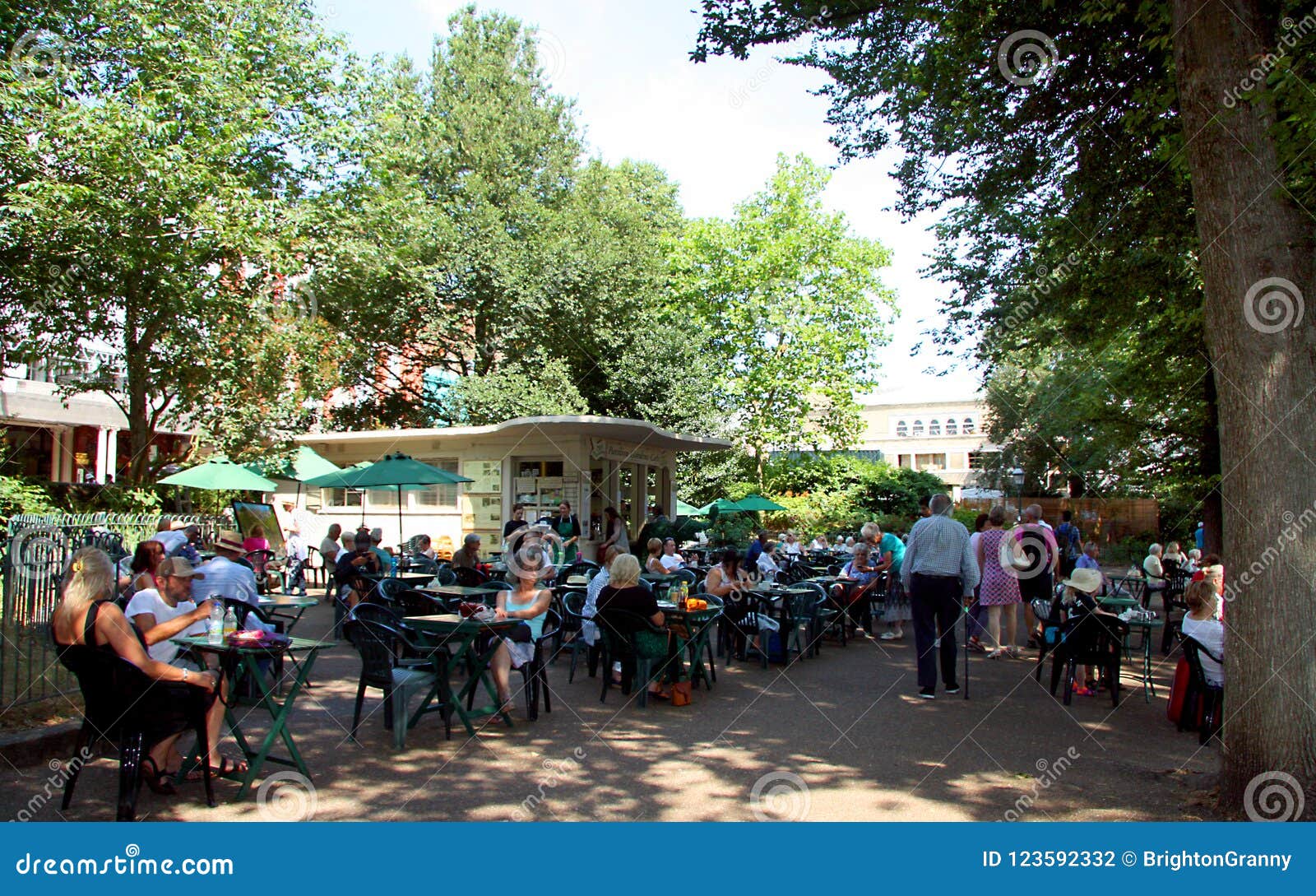 Out Door Cafe In The Pavilion Park In Brighton Editorial