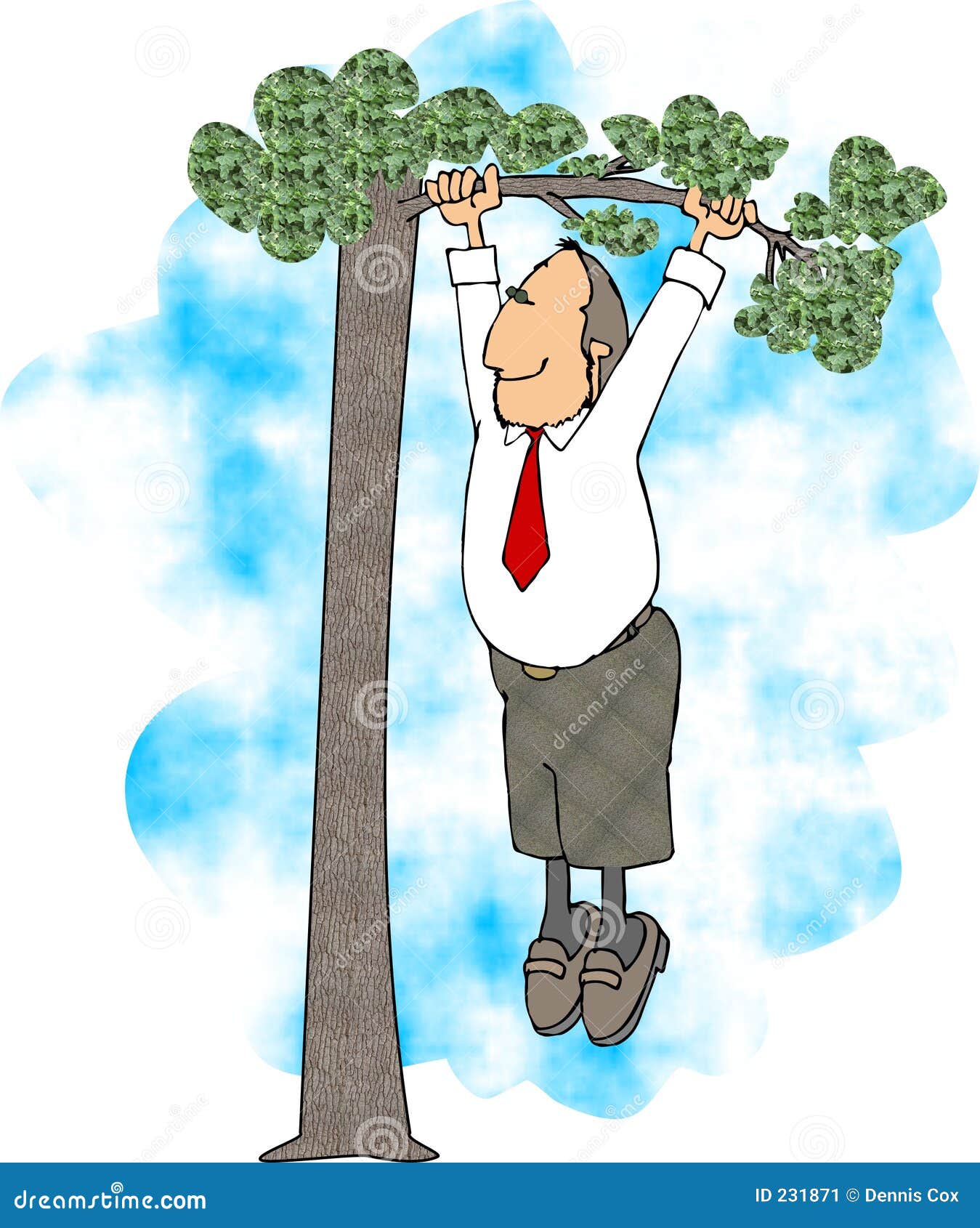 Out on a limb stock illustration. Illustration of limb 231871