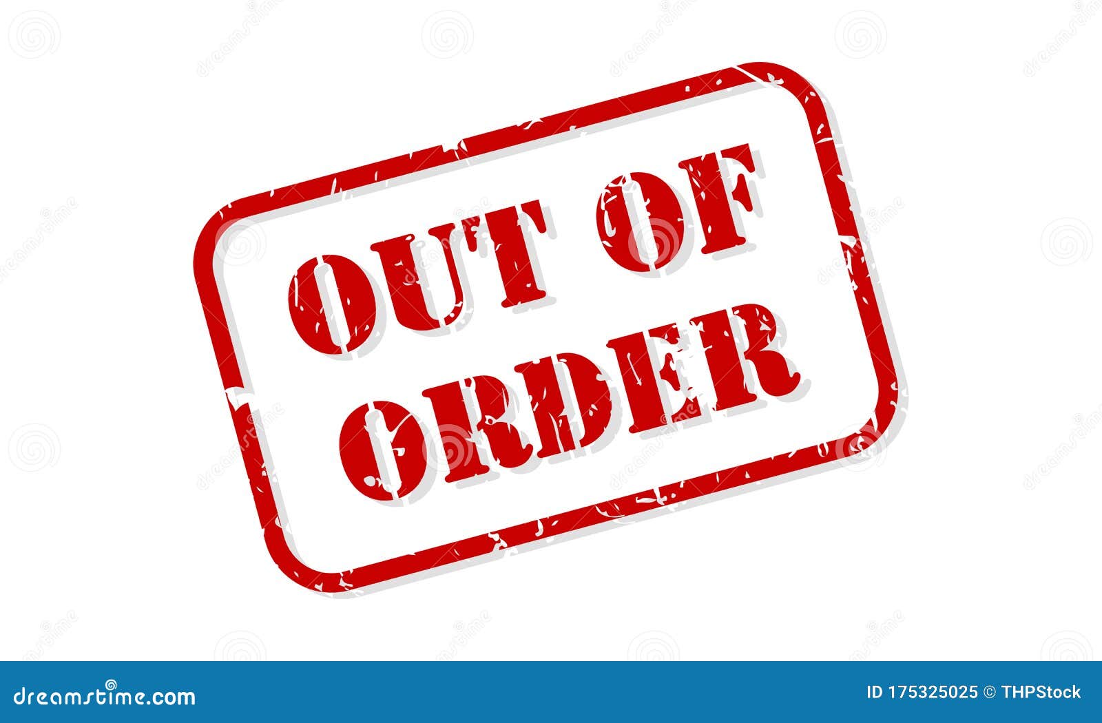 out of order rubber stamp 