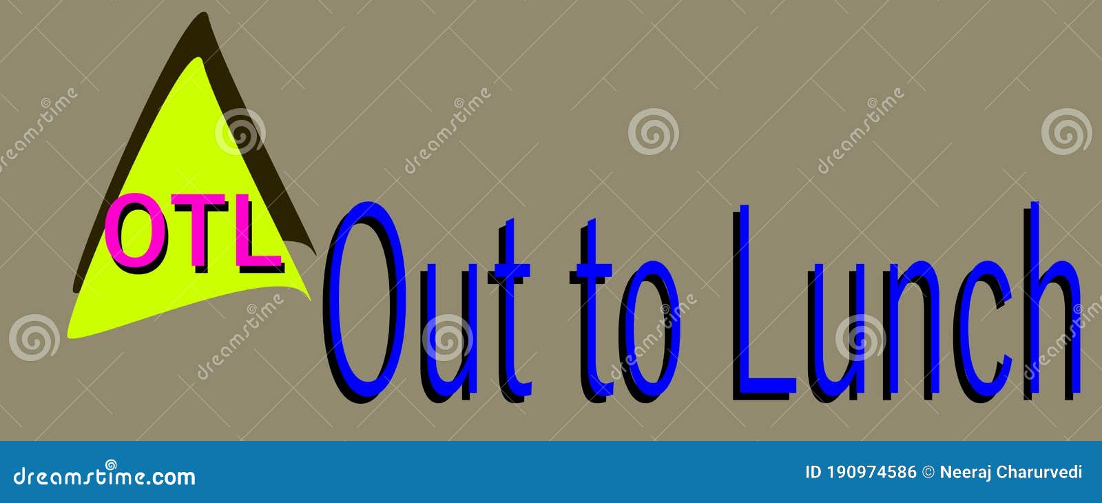 out to lunch abbreviation are displayed with text and ic pattern