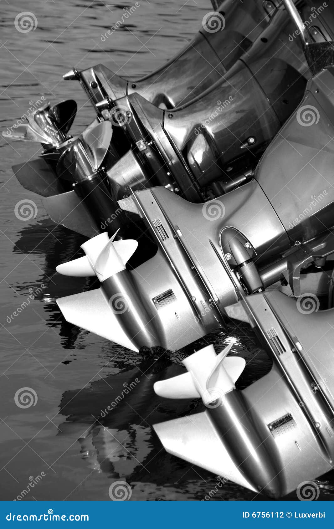 Outboard engines stock photo. Image of tilted, harbour 6756112