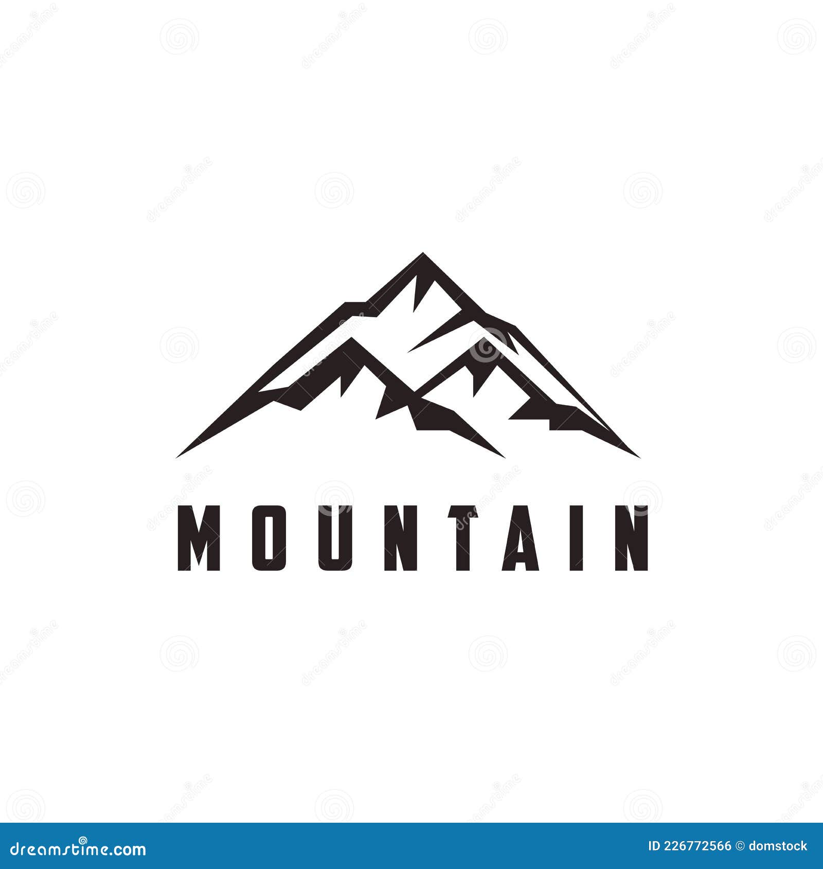 Outdoor Adventure Mountain Peak, Summit Logo Icon Vector Illustration ...