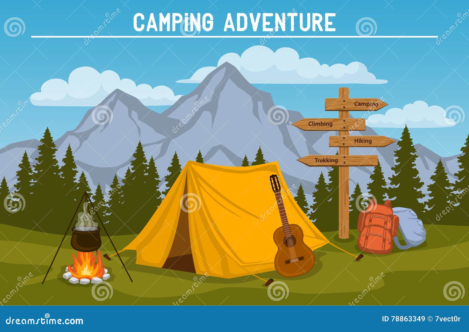 Campsite Cartoon