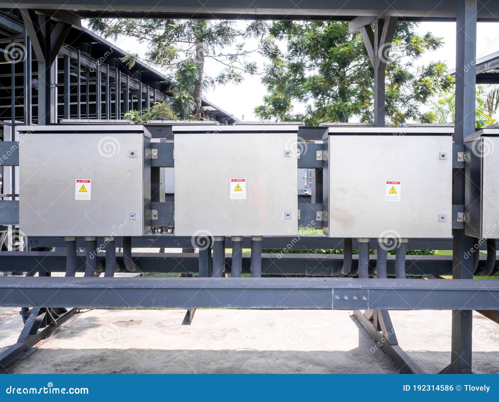 Outdoor Electric Control Box. Circuit Controller Box Stock Photo