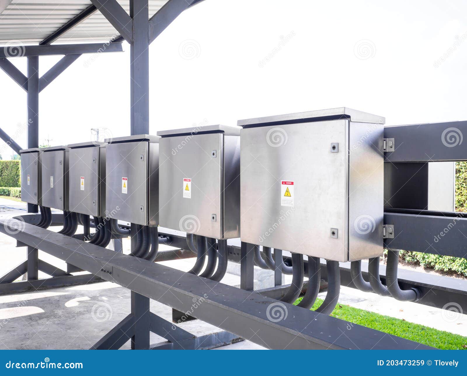 Outdoor Electric Control Box. Circuit Controller Box Stock Image