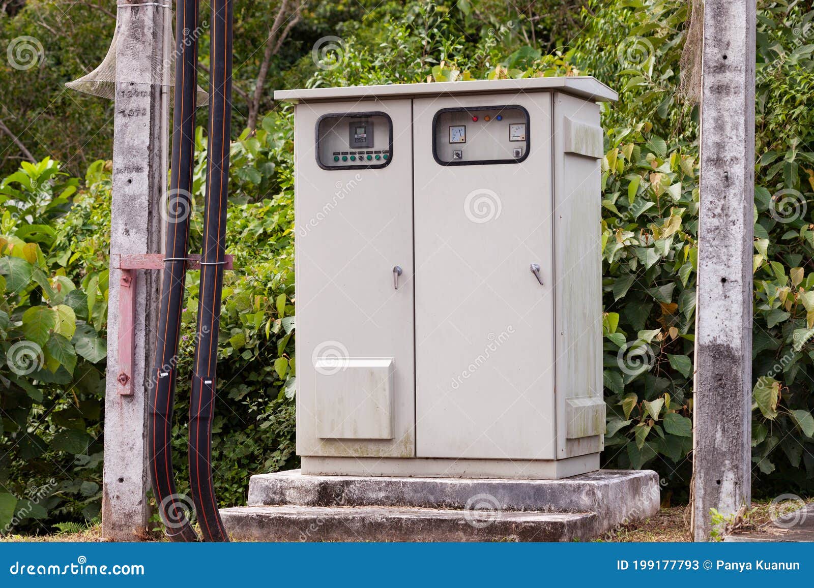 Outdoor Electric Control Box in the Roadside Stock Image Image of