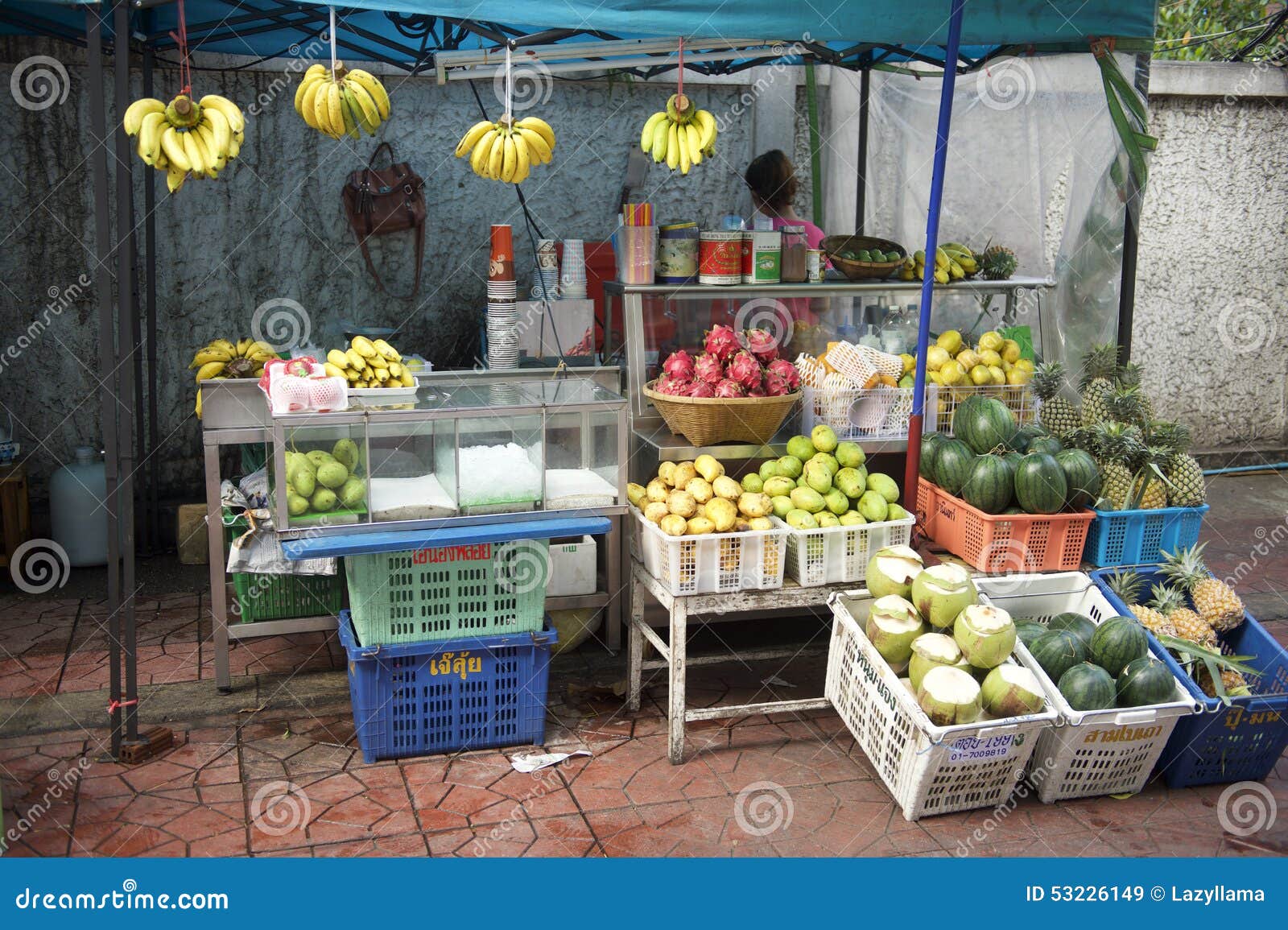 Outdoor Farmers Fruit Market Stall Editorial Photo | CartoonDealer.com ...