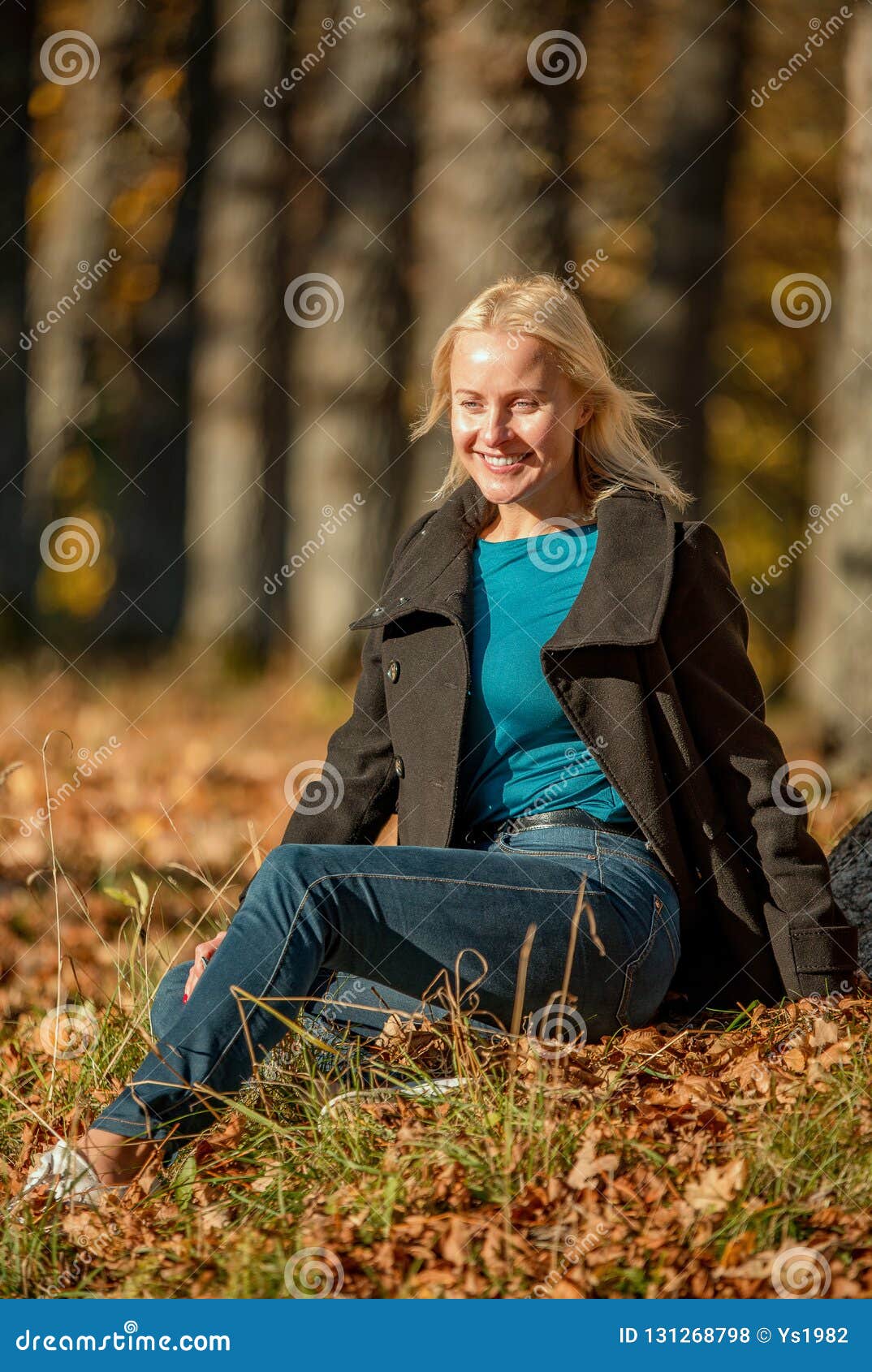 Outdoor Fashion Photo of Young Beautiful Lady in a Birch Forest. Stock ...