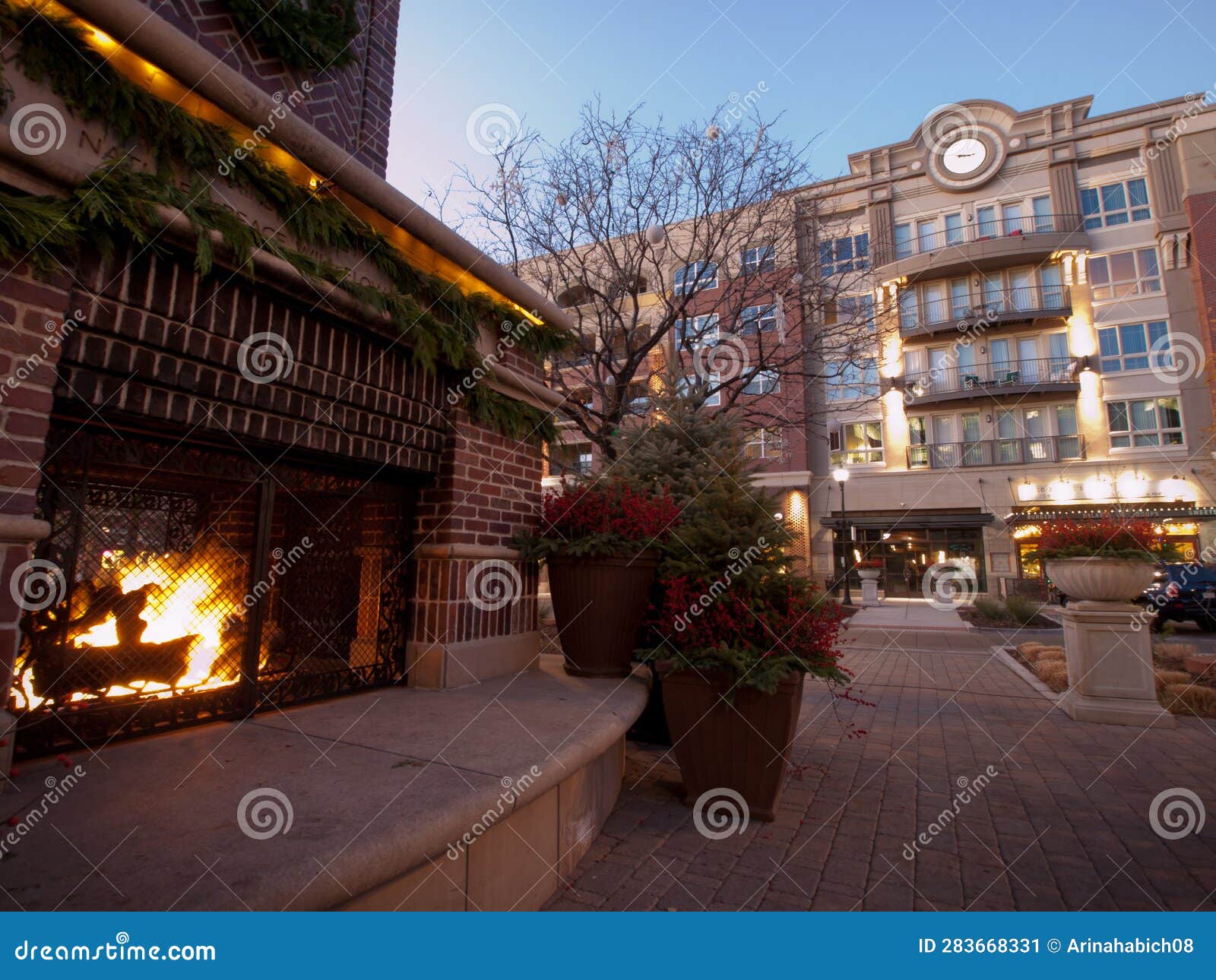 Outdoor Fireplace editorial photo. Image of party, denver 283668331