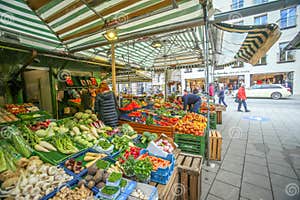 Outdoor Food Market In Munich Editorial Photo Image Of Horizontal 