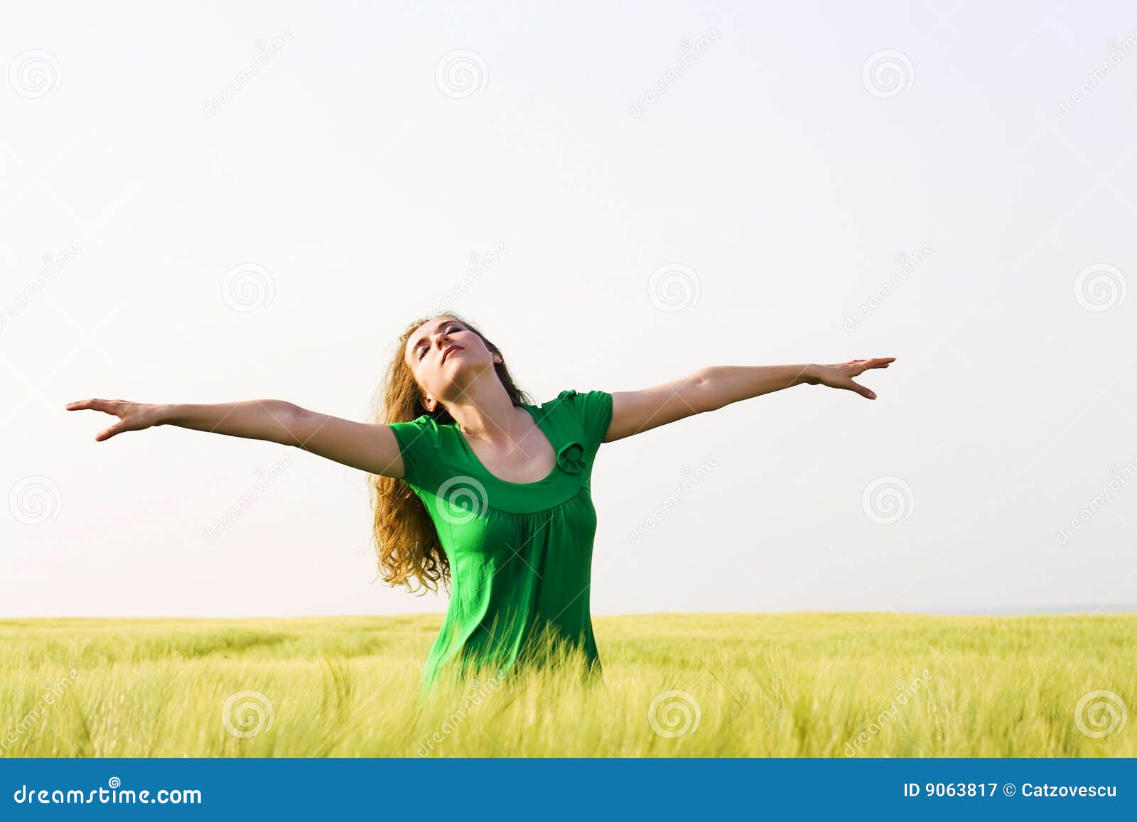 Outdoor freedom stock image. Image of farmland, arms, summer 9063817