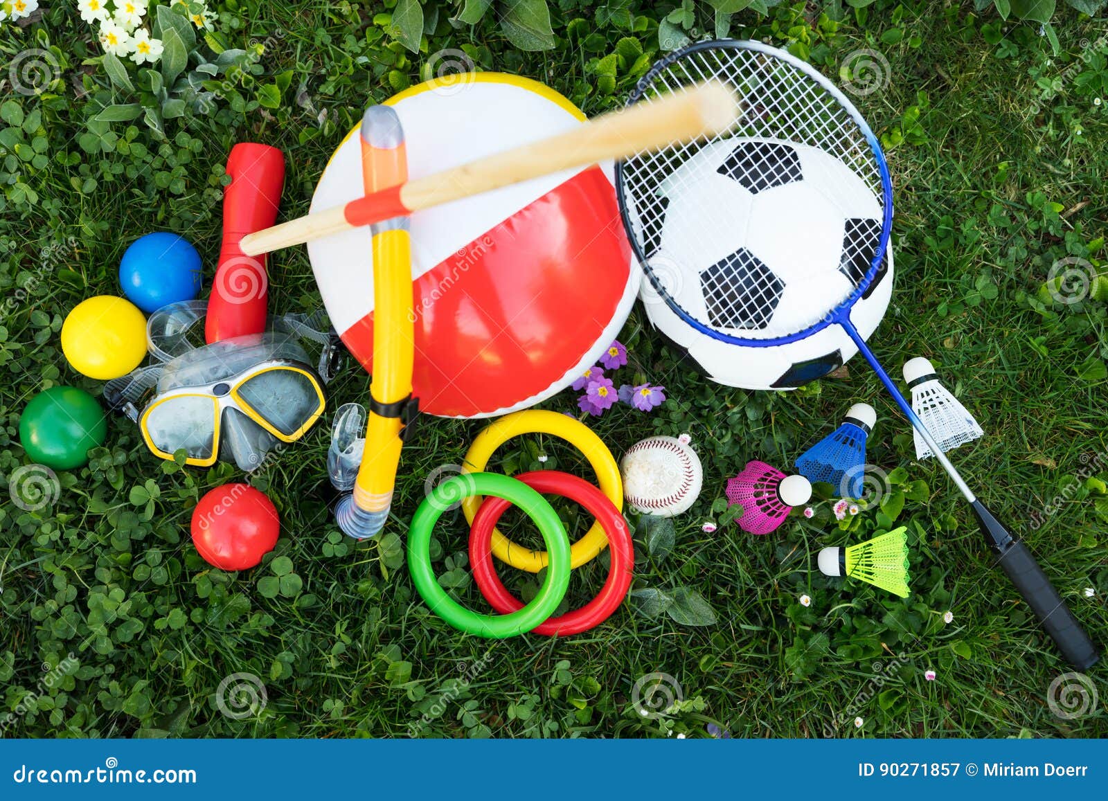 Outdoor Fun Equipment, Topview Stock Image Image of equipment, meadow