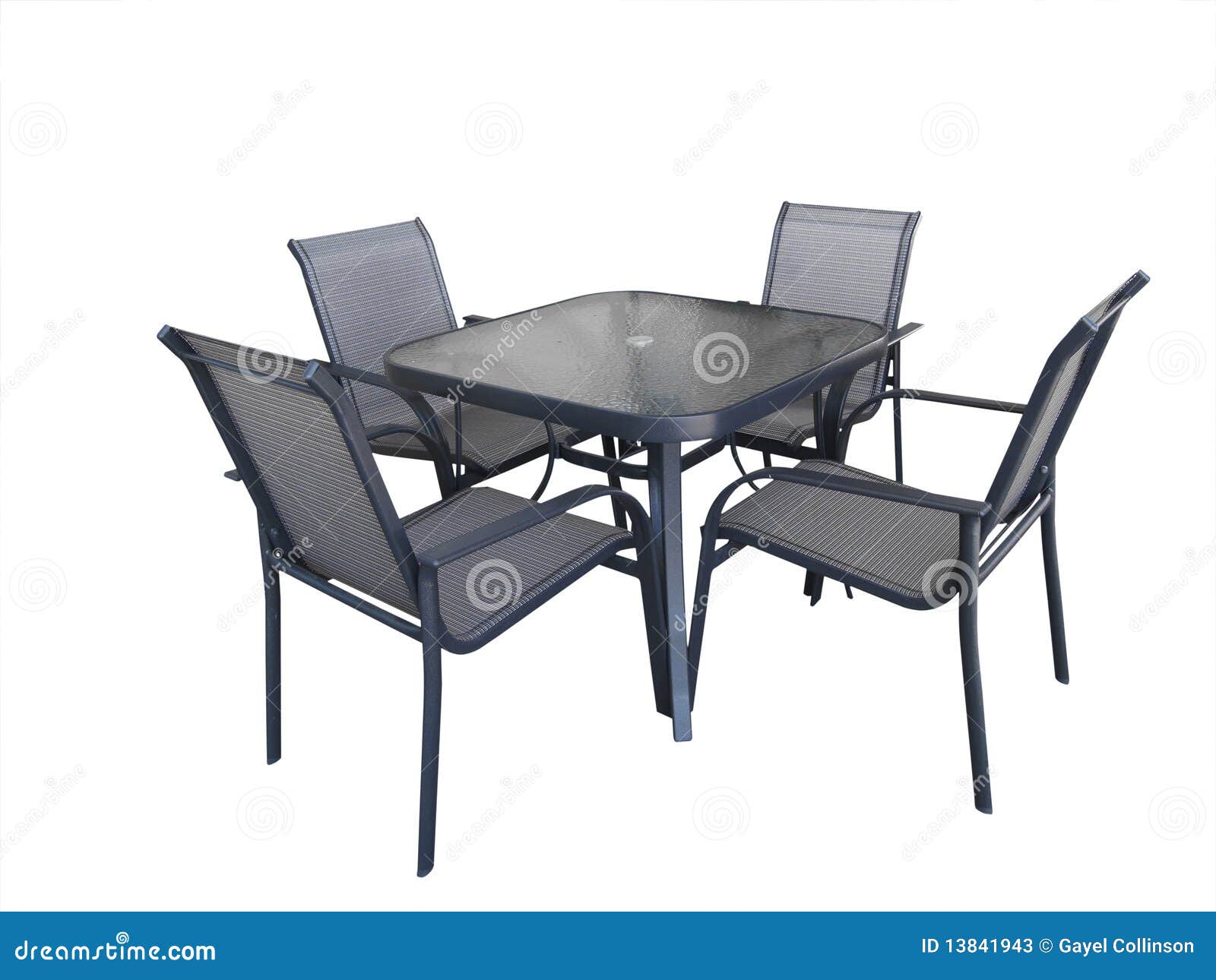 Outdoor Glass Table And Chairs Stock Image - Image of grey ...