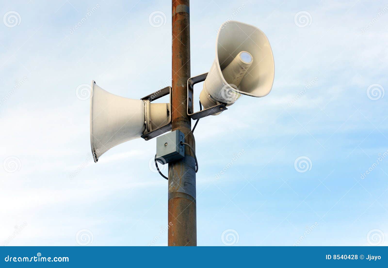 Outdoor loudspeakers stock photo. Image of loudspeaker 8540428
