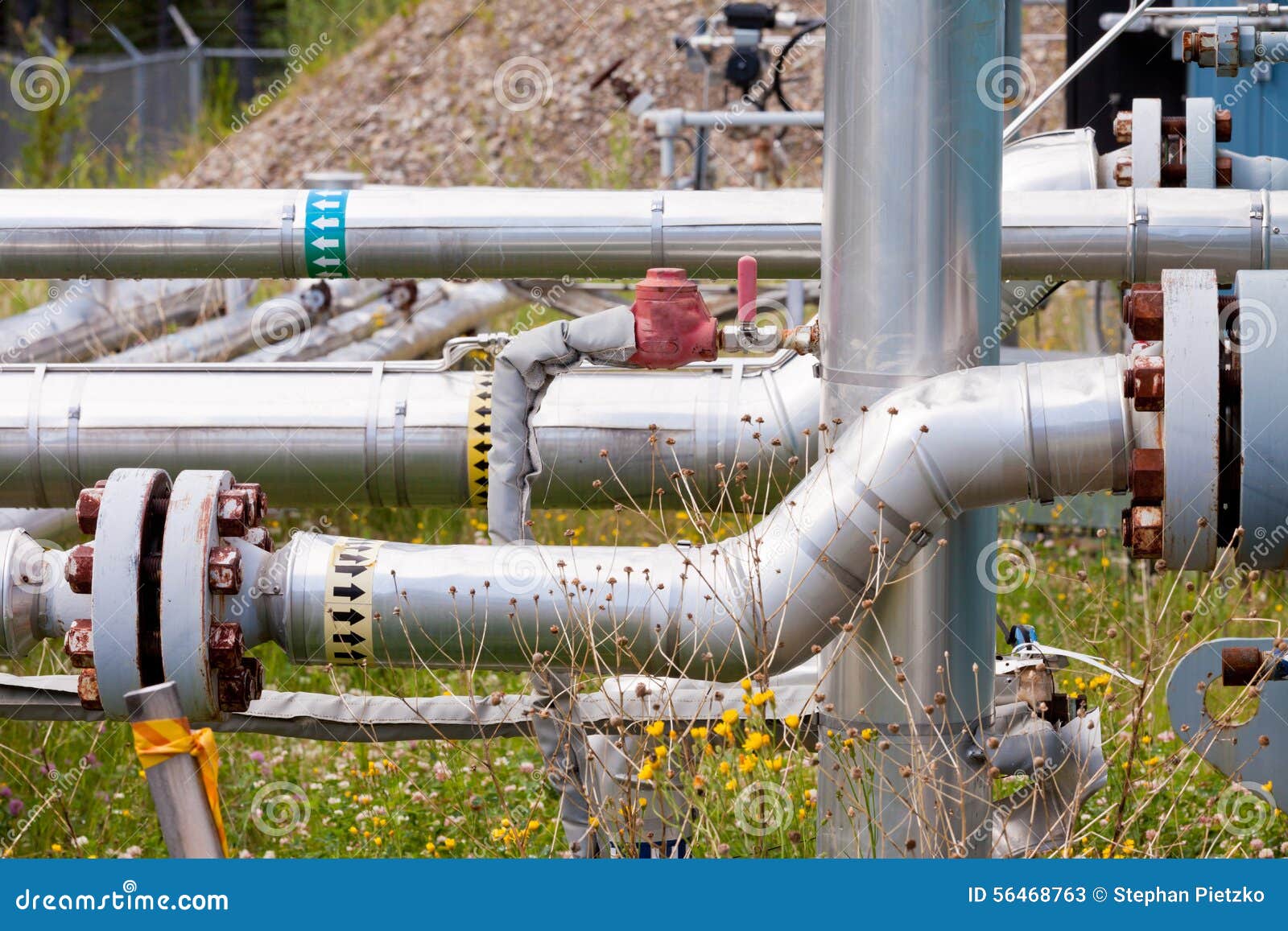 Outdoor Piping System in the Sun Stock Image Image of production