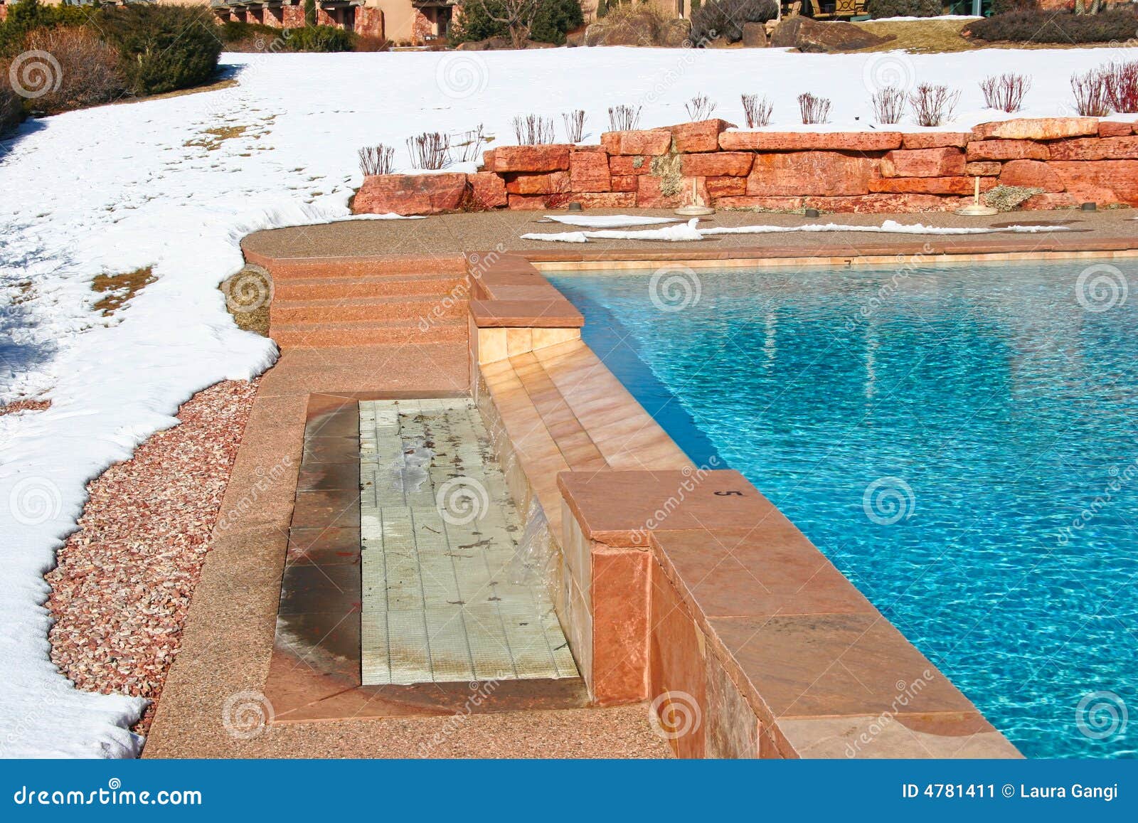 Outdoor Pool at a Resort in Winter Stock Image Image of outdoor