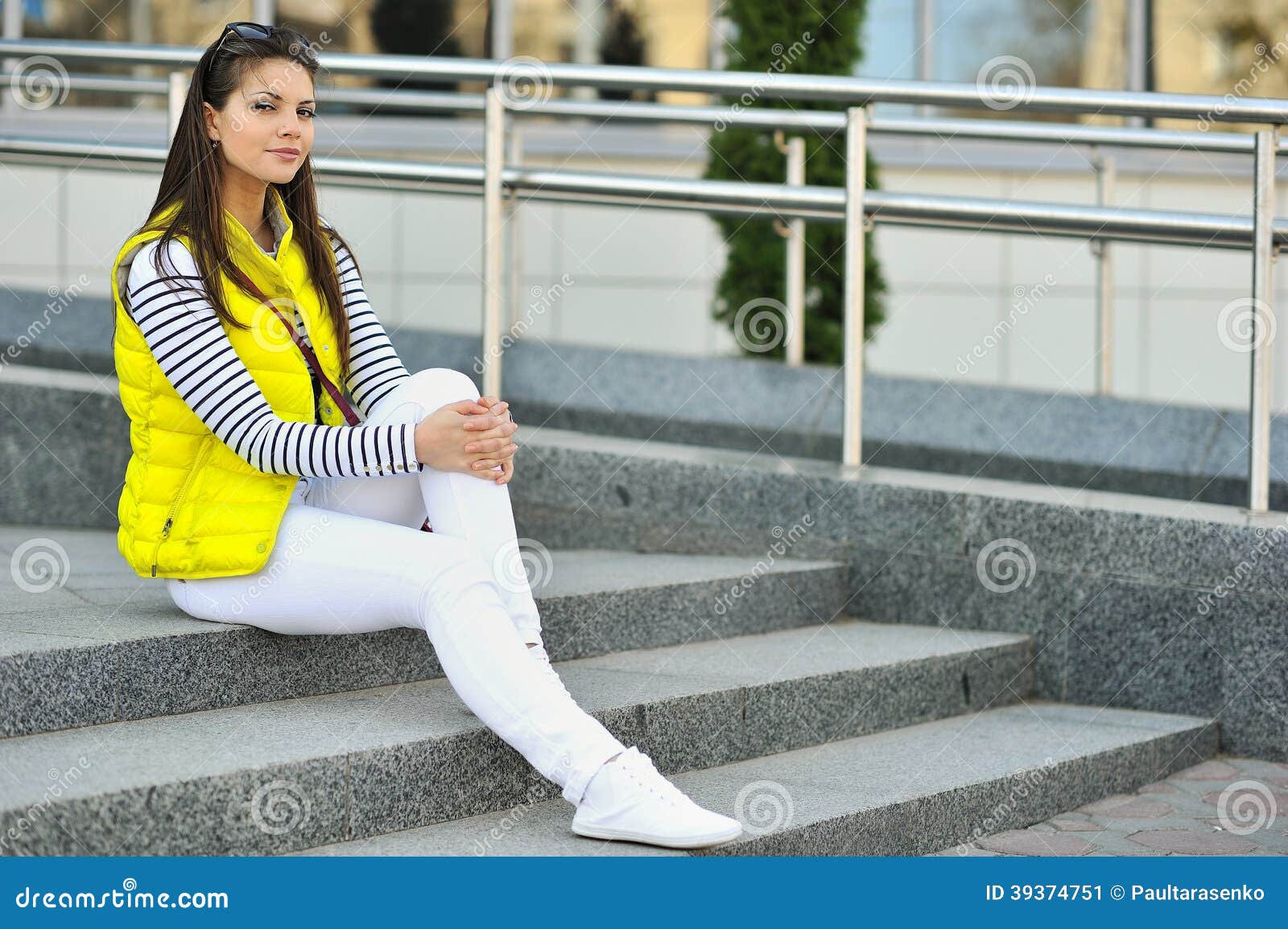 Outdoor Portrait of Beautiful Stylish Teen Girl Stock Image - Image of ...